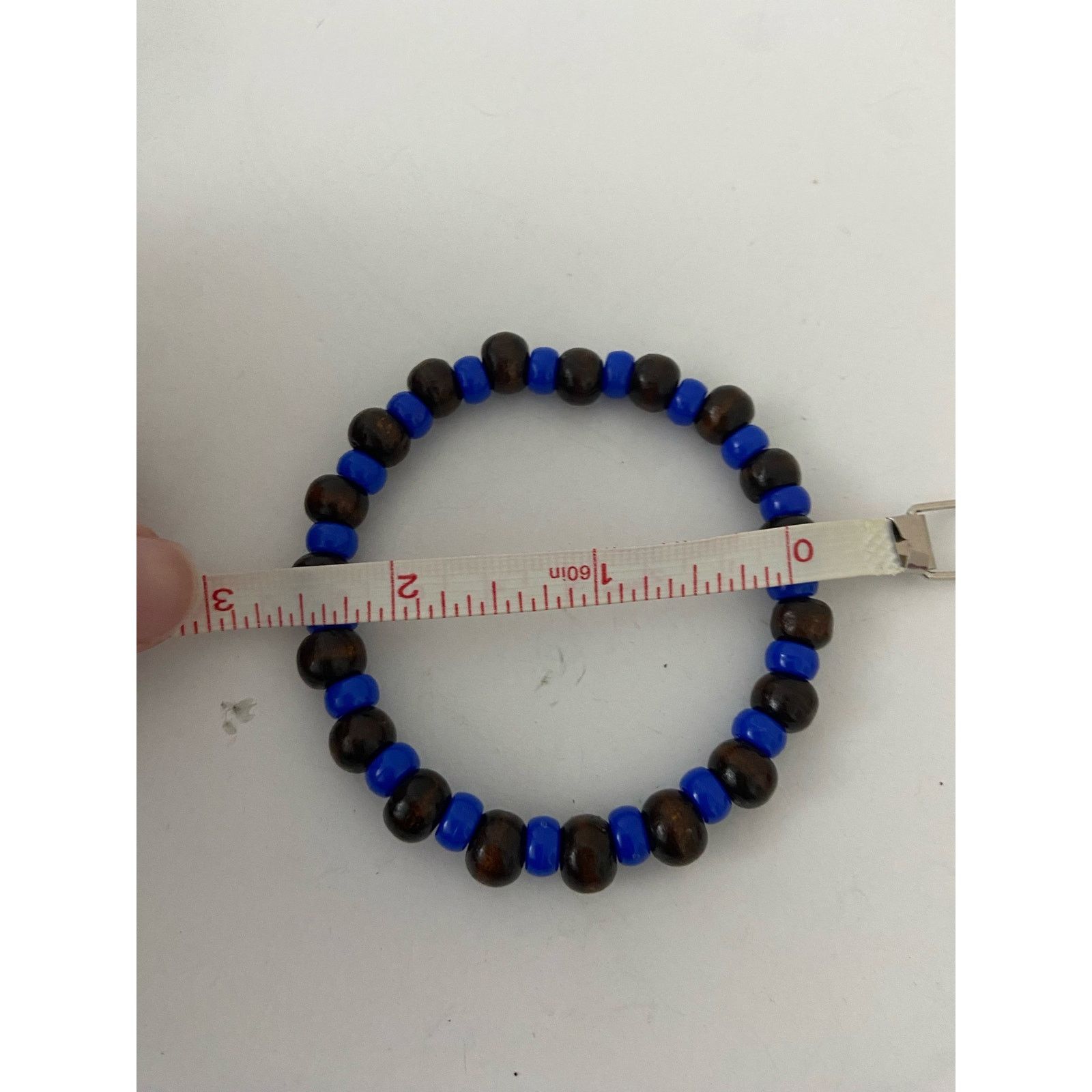 Handmade dark brown wood bead bracelet handmade Size ONE SIZE - 3 Thumbnail