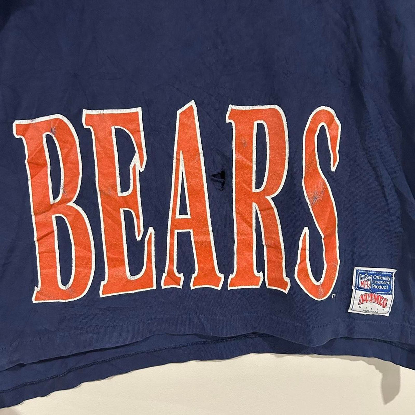 Nutmeg Vintage Nutmeg Chicago Bears Pocket Tee Shirt Size US XL / EU 56 / 4 - 2 Thumbnail