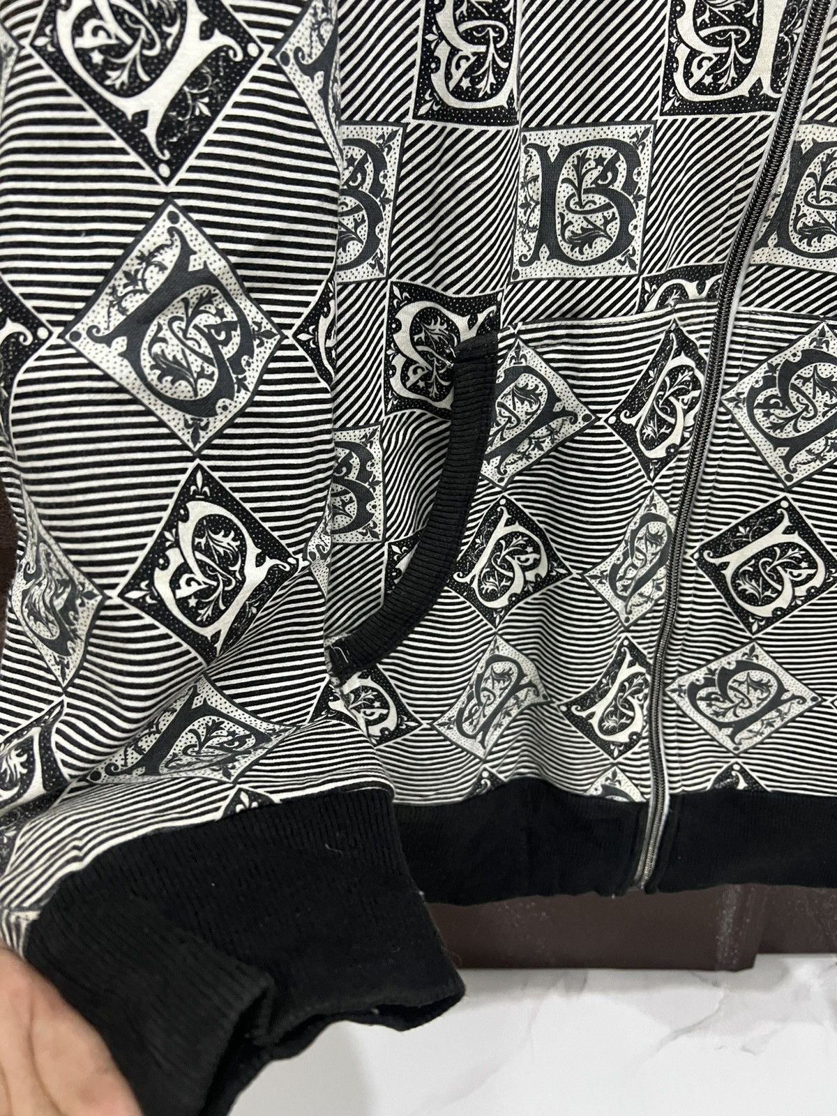 Japanese Brand BADBOY Full Printed Adjustable Hooded Full Zipper Sweatshirt Size US L / EU 52-54 / 3 - 6 Thumbnail
