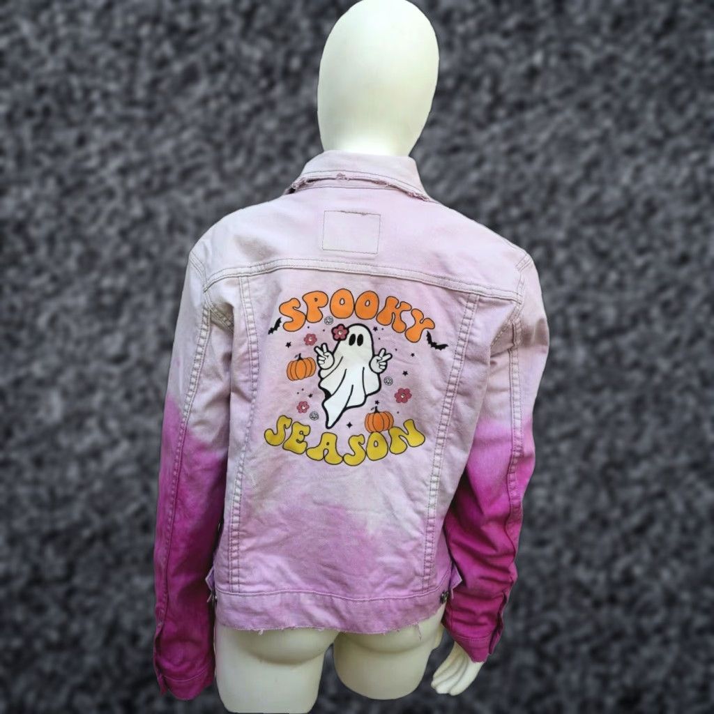 Levi's Levi's Pink Distressed Denim Women's Long Sleeve Jacket Small Size 28" / US 6 / IT 42 - 1 Thumbnail