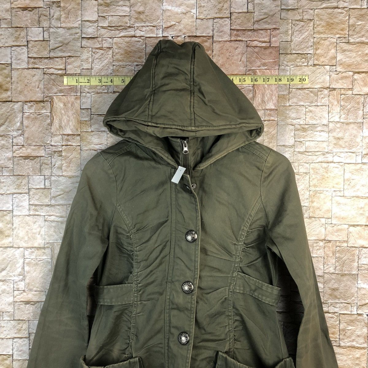 Japanese Brand Backs Green Coats jacket Hoodie #A826 Size M / US 6-8 / IT 42-44 - 2 Thumbnail
