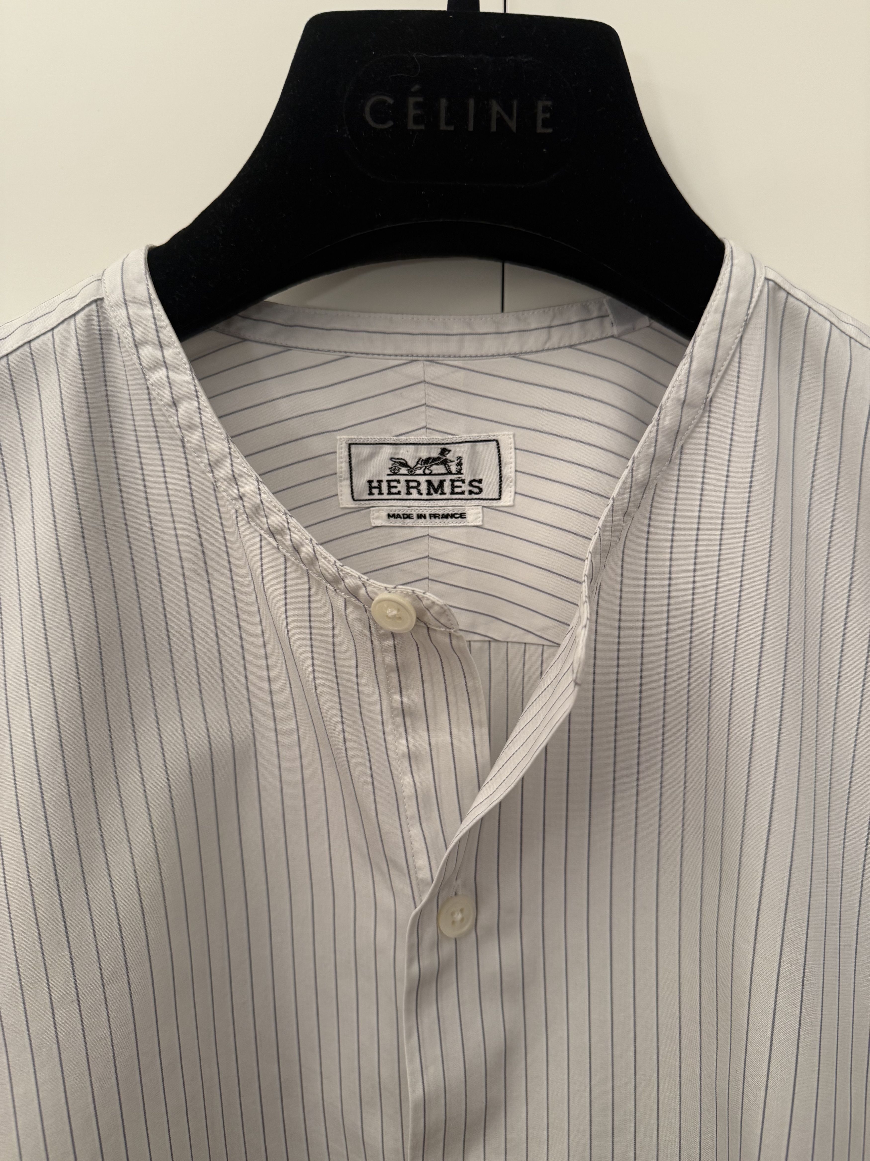 Hermes Hermès Boxy Collarless Shirt Size US M / EU 48-50 / 2 - 3 Thumbnail
