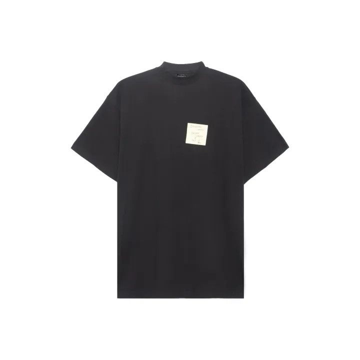 Balenciaga Balenciaga SS23 Black Oversized Half Sleeve T-Shirt Size US M / EU 48-50 / 2 - 1 Thumbnail