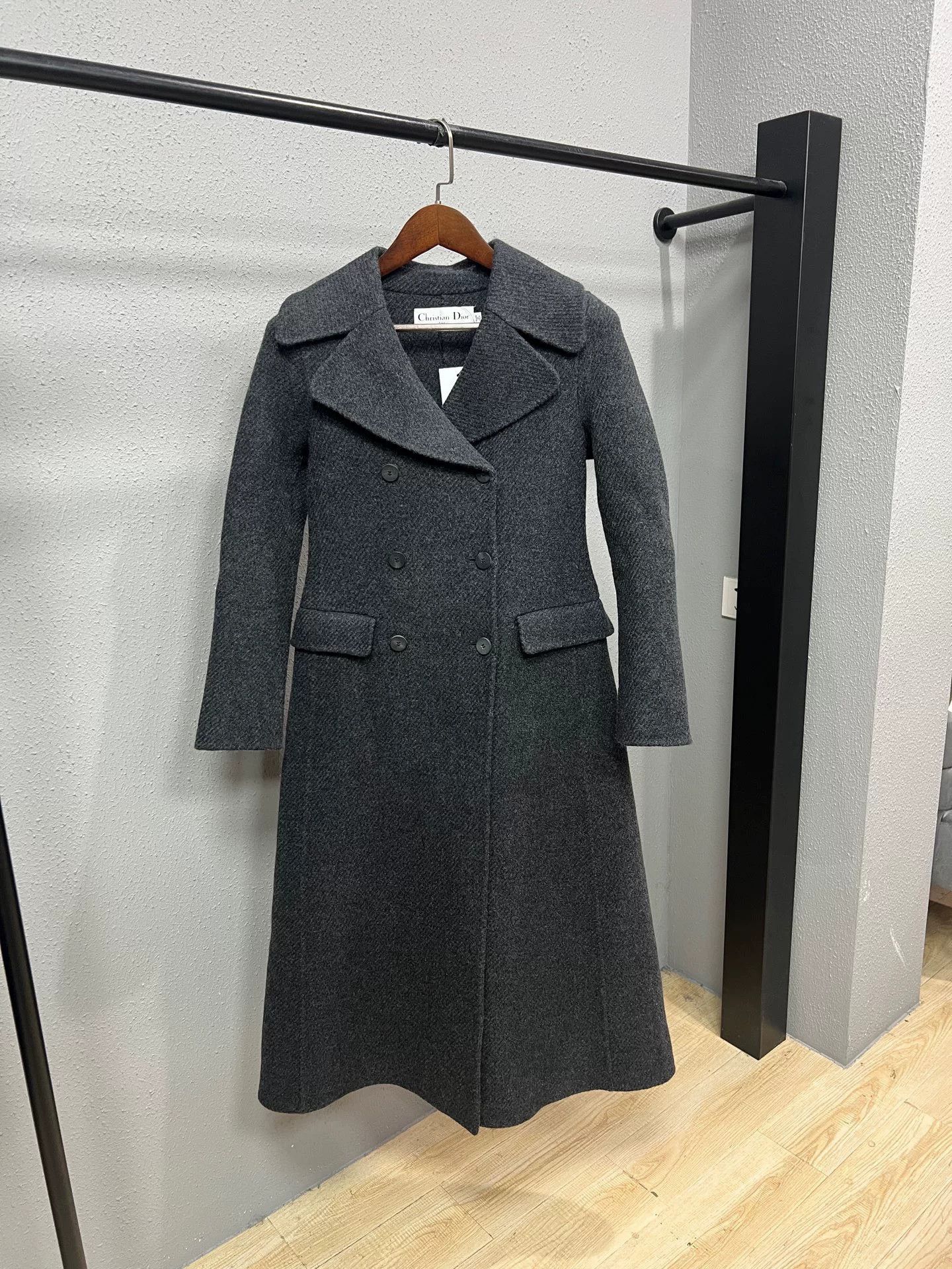 Dior Dior Grey Wool Coat Size 34 Size XS / US 0-2 / IT 36-38 - 1 Thumbnail