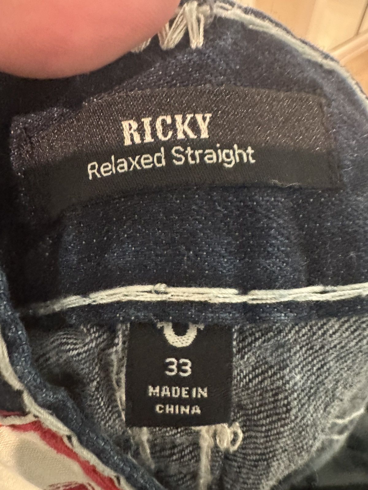 True Religion True Religion Ricky Relaxed Straight Jeans Size US 33 - 3 Thumbnail