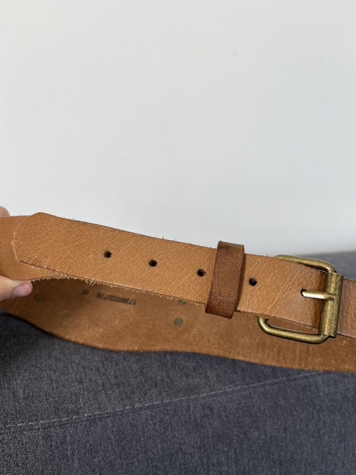 Cowboy Equipment × Vintage Vintage Aztec Mayan Leather Wide Belt Malachite Gemstone Size ONE SIZE - 10 Thumbnail