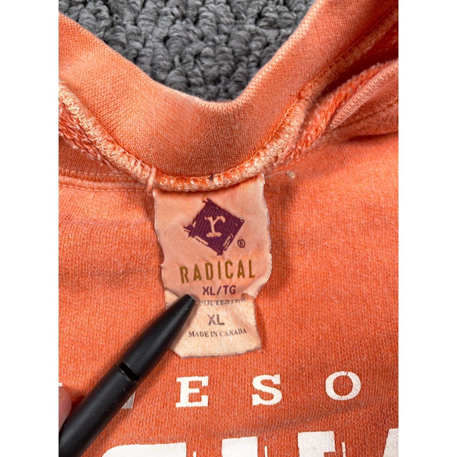 Vintage Radical Minnesota Lifeguard Pigment Dyed Sweatshirt Adult XL Orange Crewneck Tag Size US XL / EU 56 / 4 - 3 Thumbnail