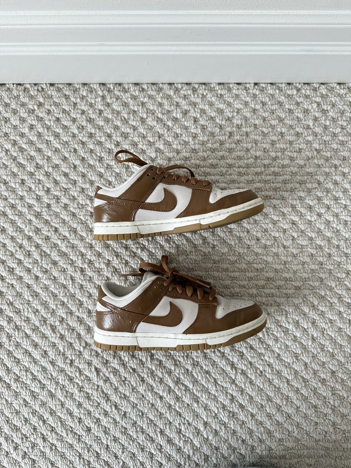 Nike Nike Dunk Low “Brown Ostrich” Sneaker Size US 5 / IT 35 - 5 Thumbnail