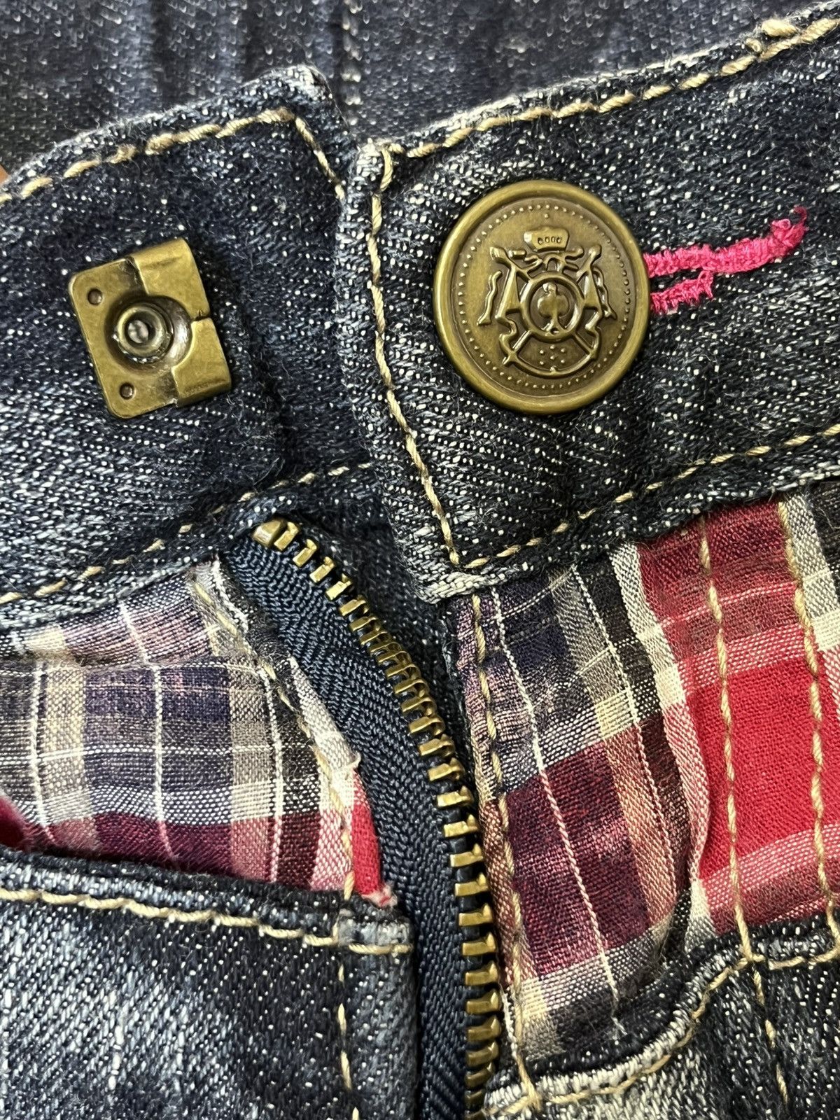 Japanese Brand SICK🔥JAPANESE BRAND DIRTY WOLF DOUBLE WAIST JEANS/DENIM Size US 31 - 12 Thumbnail