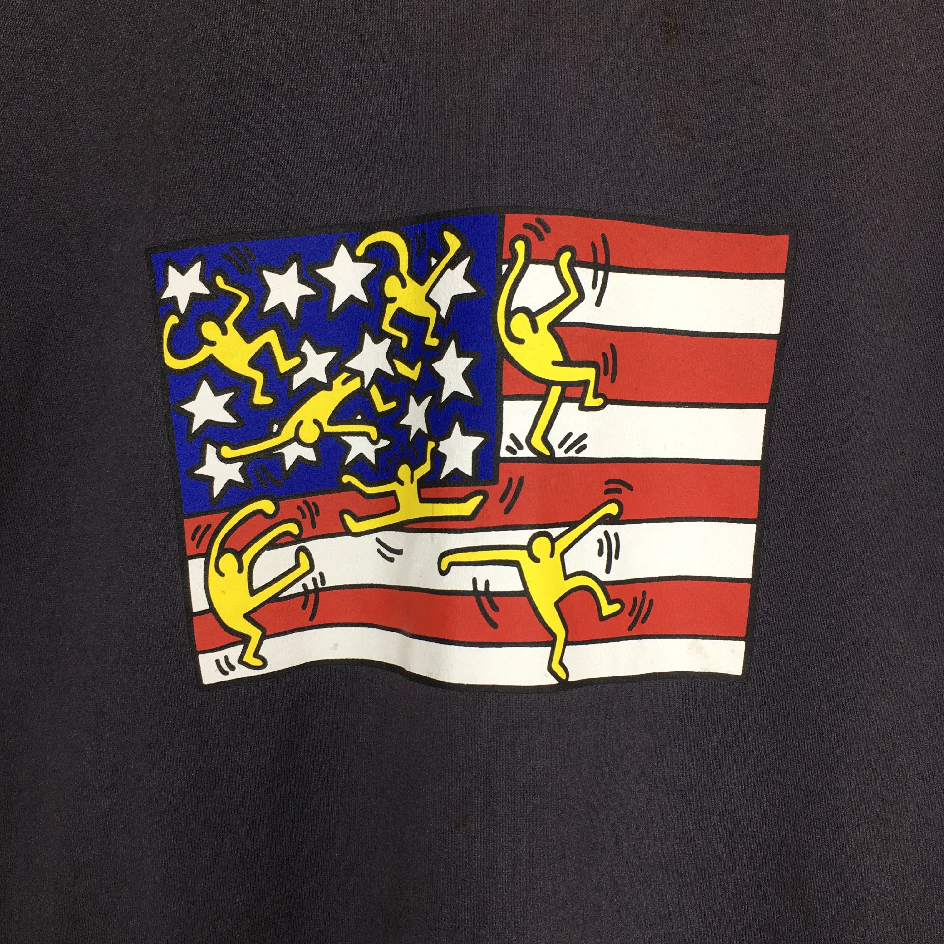Keith Haring Vintage Keith Haring American Flag Pop Art Black T shirt M Size US M / EU 48-50 / 2 - 5 Thumbnail