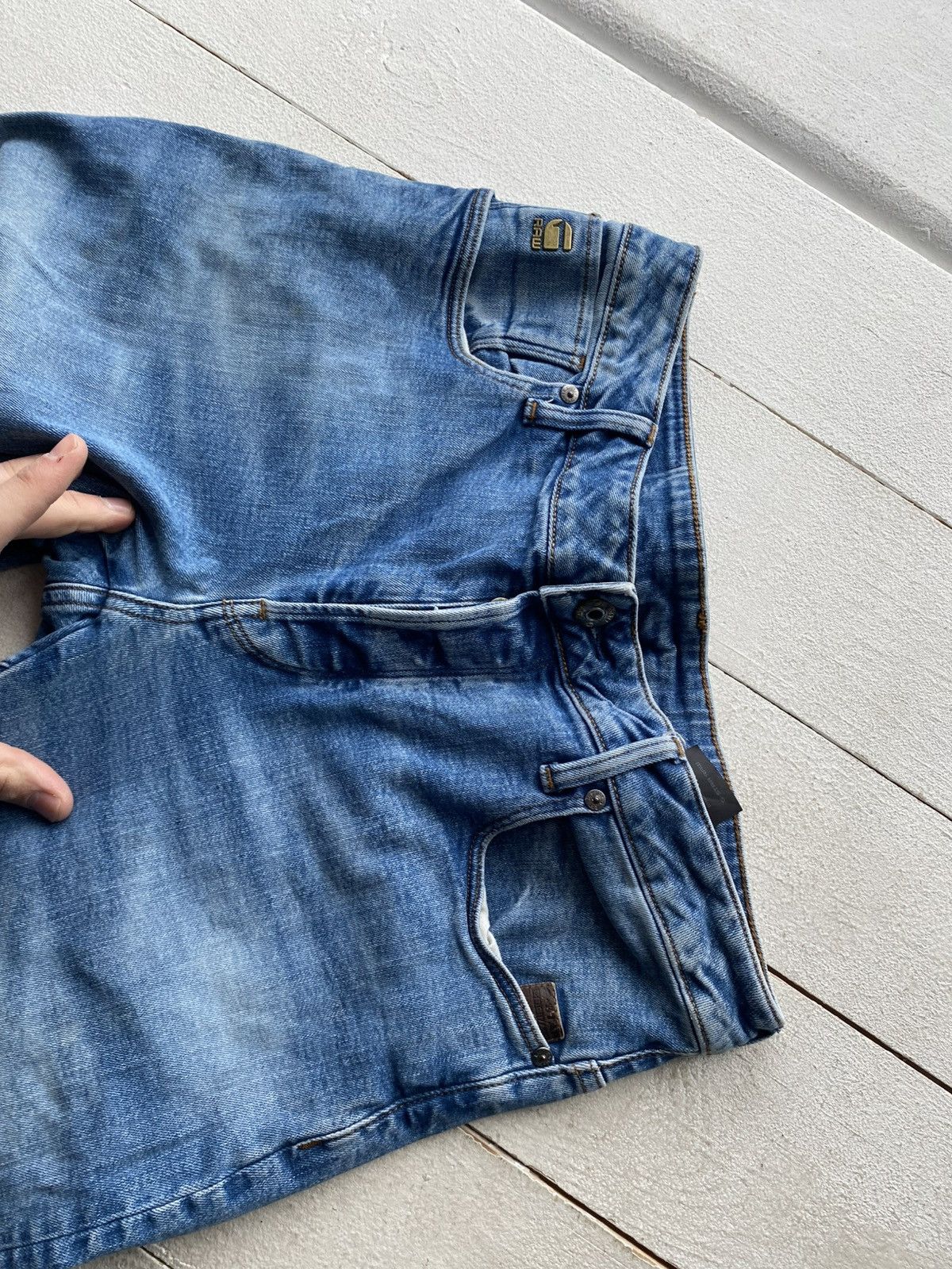 G-Star Vintage Y2K G-Star RAW Slim Tapered Blue Denim Jeans Stretch Size US 32 / EU 48 - 5 Thumbnail