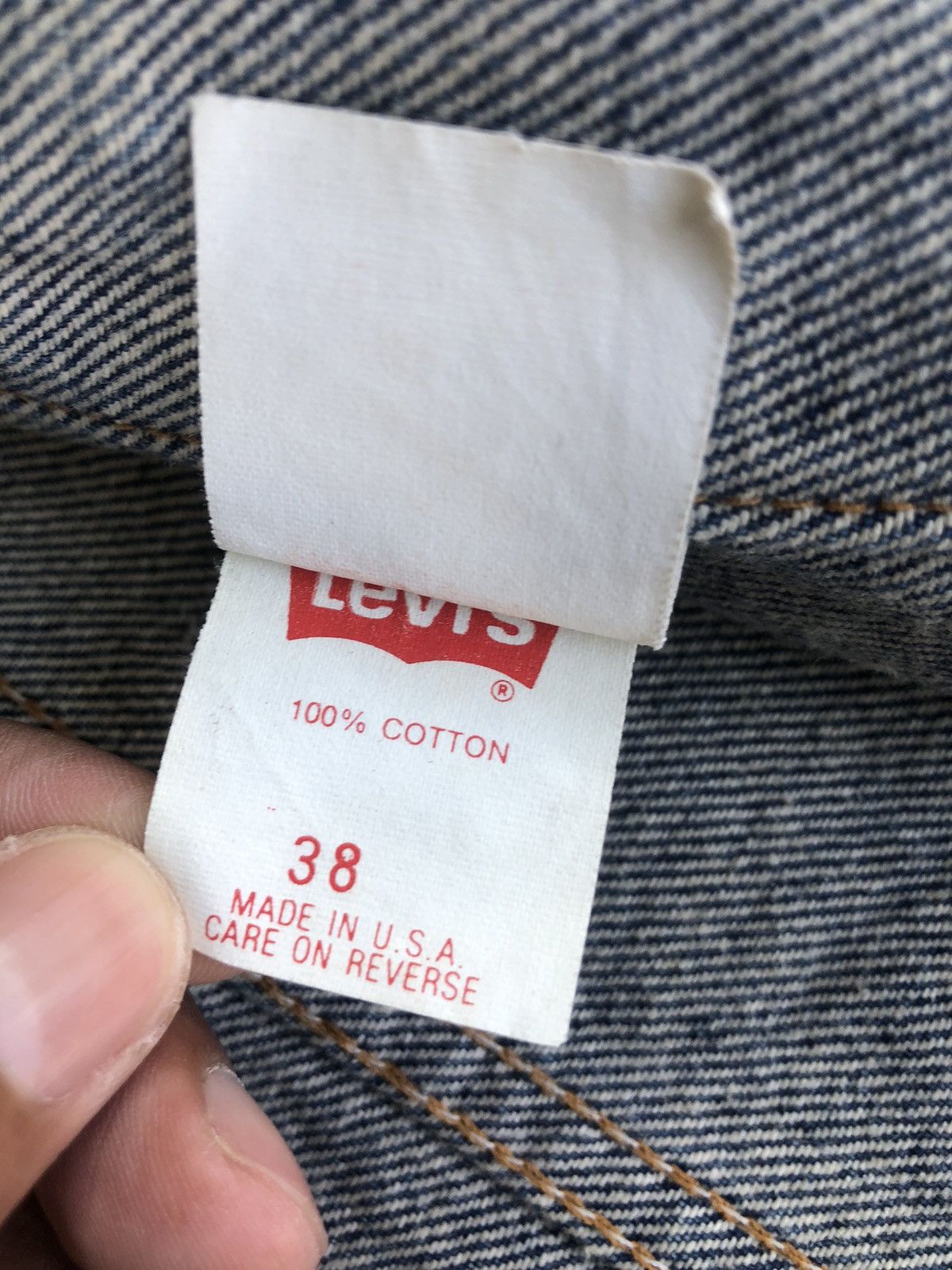 Levi's Vintage 80’s Levi’s Denim Jacket Distressed Stone Wash Size US M / EU 48-50 / 2 - 19 Thumbnail