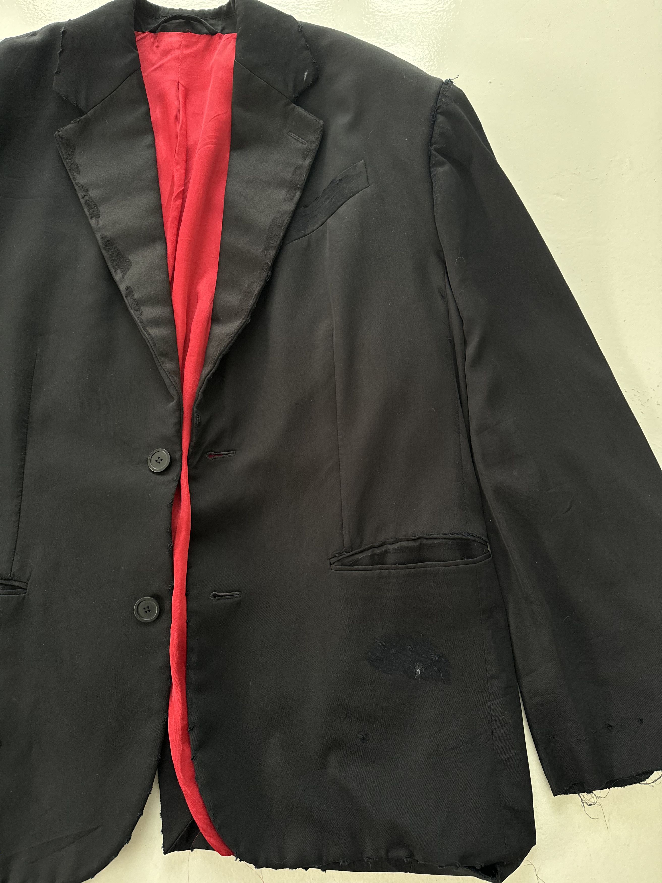 Balenciaga Balenciaga silk tuxedo ripped blazer Size 54L - 2 Thumbnail