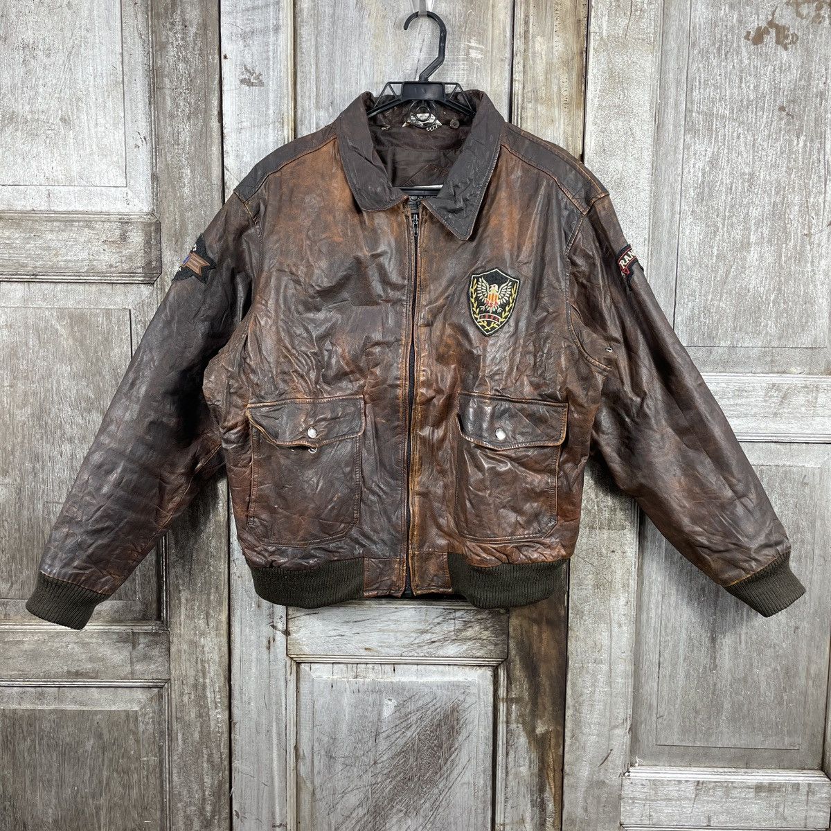 PERSON'S × Vintage Vintage 80s Persons Ranger USA Leather Jacket Size US L / EU 52-54 / 3 - 1 Thumbnail