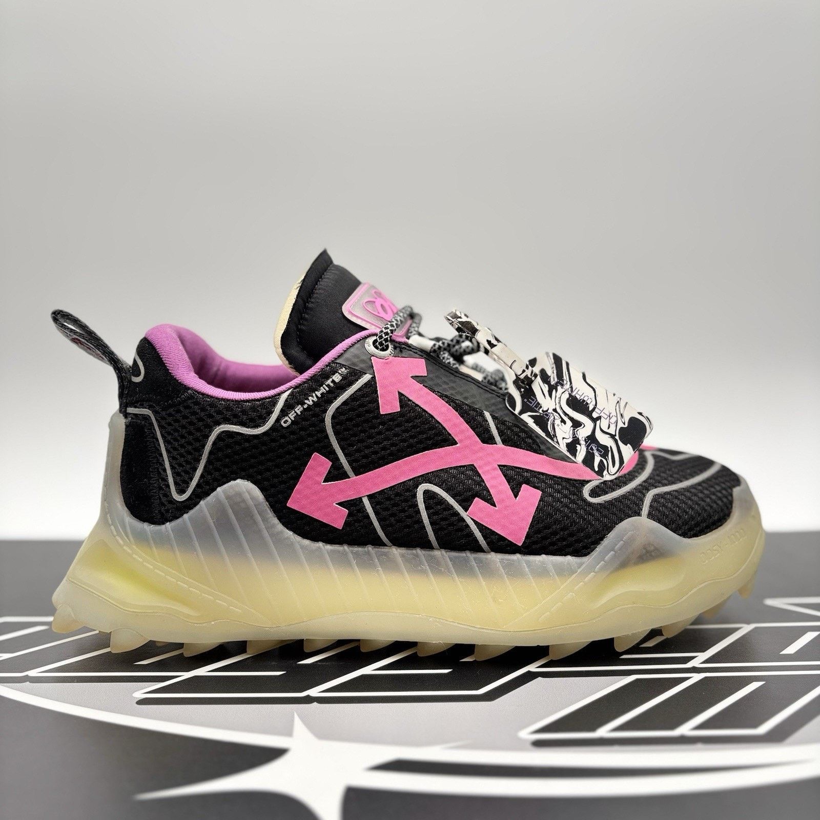 Off-White Off-White Odsy-1000 ' Transparent Fuchsia ' | SUPER CLEAN! Size US 9 / EU 42 - 2 Thumbnail