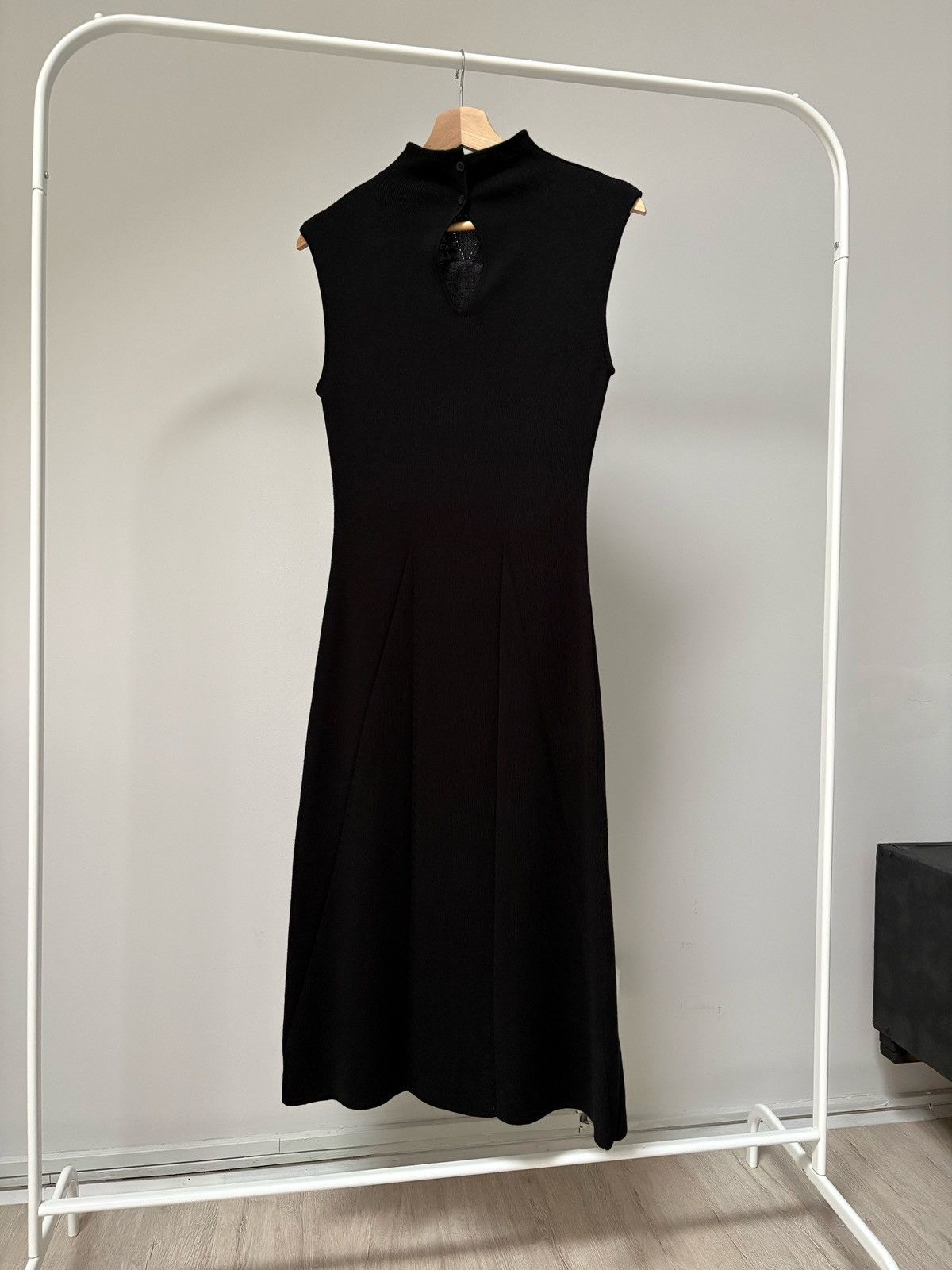 Gianfranco Ferre Gianfranco Ferre GFF Black Knit Midi Dress Merino Wool Siz M Size M / US 6-8 / IT 42-44 - 9 Thumbnail