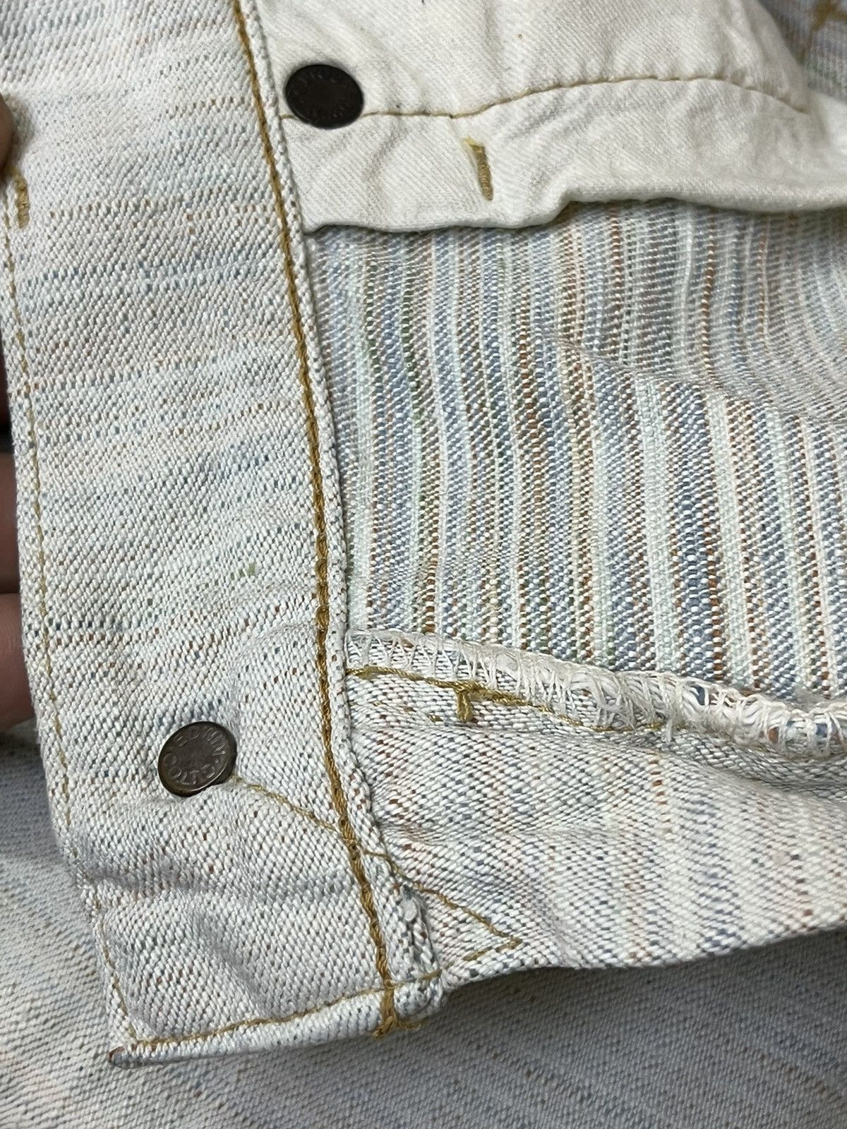 Edwin SICK 90s VINTAGE EDWIN GRAND BLUE SELVAGE 13oz DENIM Size US 33 - 12 Thumbnail
