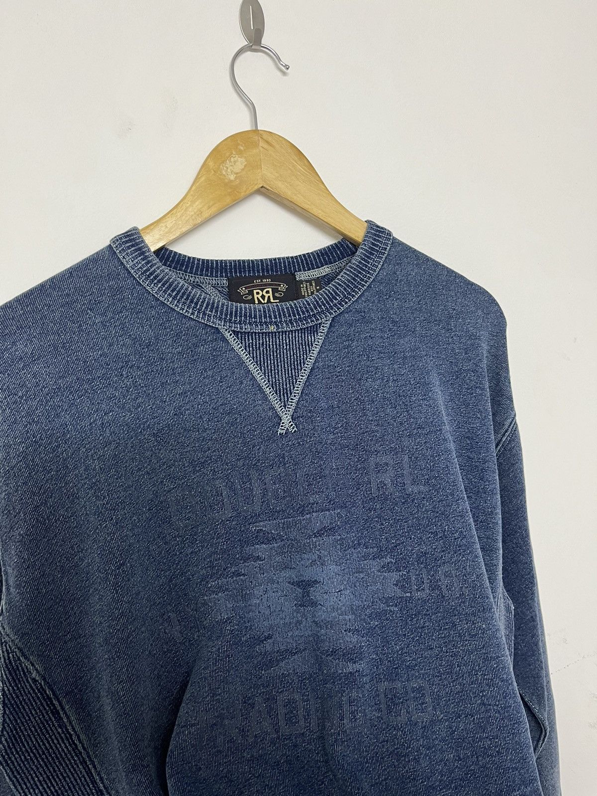 RRL Ralph Lauren × Vintage Vintage RRL Double RL Reverse Weave Crewneck Sweatshirt Size US M / EU 48-50 / 2 - 5 Thumbnail