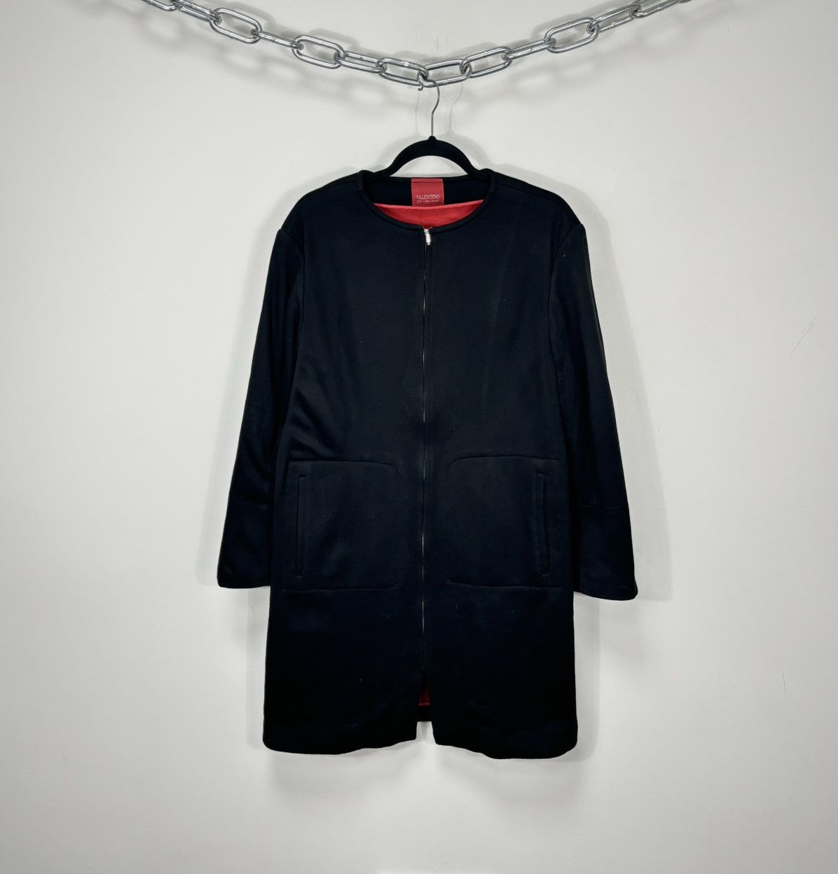 RED Valentino Vintage Red Valentino Women’s Classic Full Zip Coat Jacket Size L / US 10 / IT 46 - 1 Thumbnail
