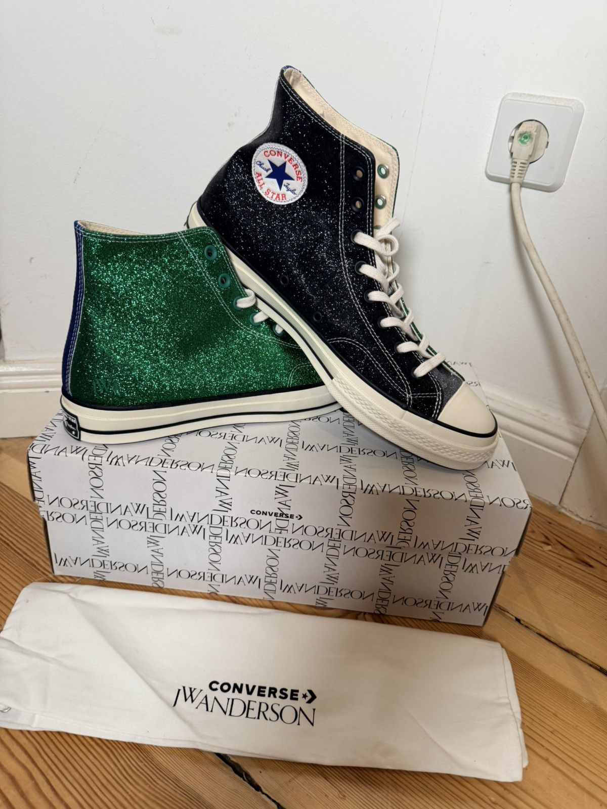Converse × JW Anderson JW Anderson x Converse Chuck Taylor 70Hi“Green/Black”DS,US12 Size US 12 / EU 45 - 1 Thumbnail