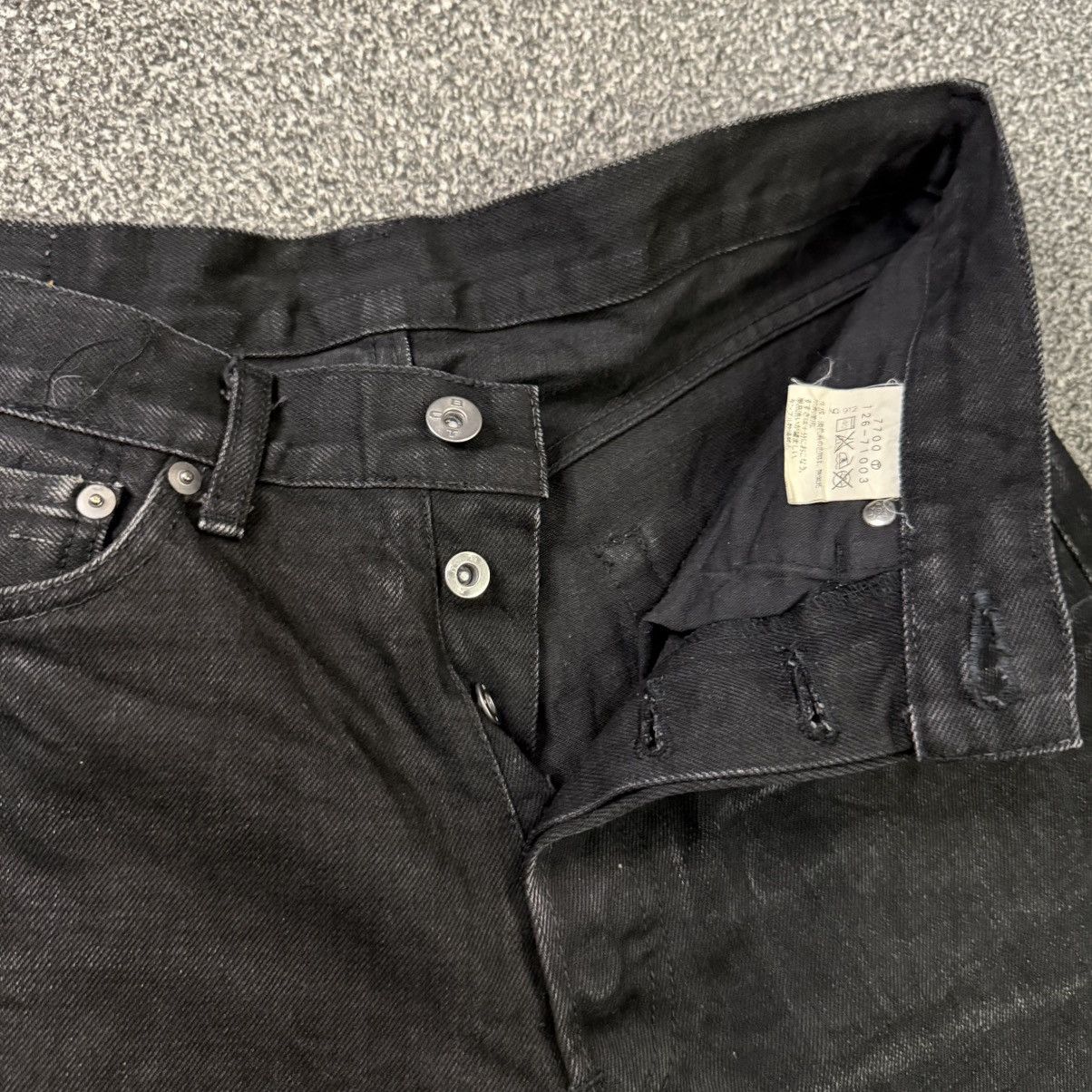 If Six Was Nine 🔥🇯🇵 Vintage Black Fade Distressed Denim Boycott Selvedge Size US 30 / EU 46 - 13 Thumbnail