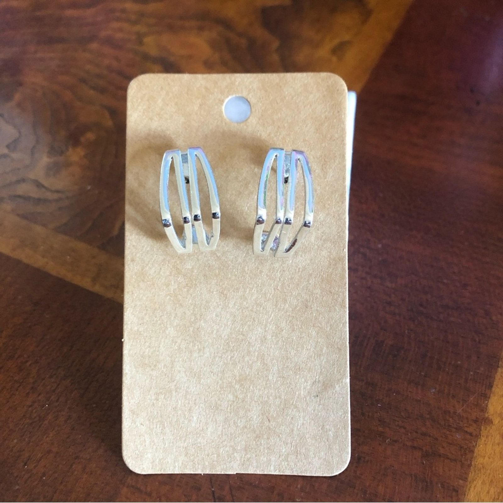 Vintage Vintage 80s silver plated lightweight pierced earrings Size ONE SIZE - 4 Thumbnail