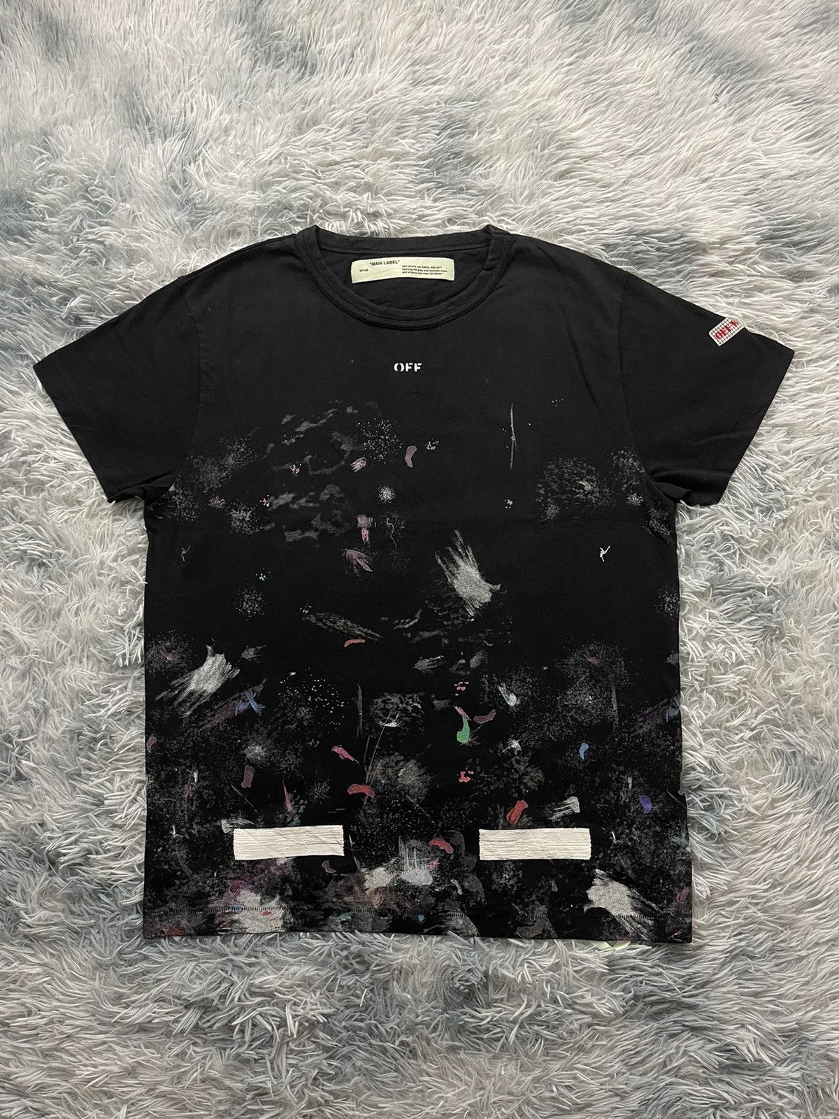 Image of Off White x Vlone Off-White Galaxy Shirt in Black, Men's (Size Small)