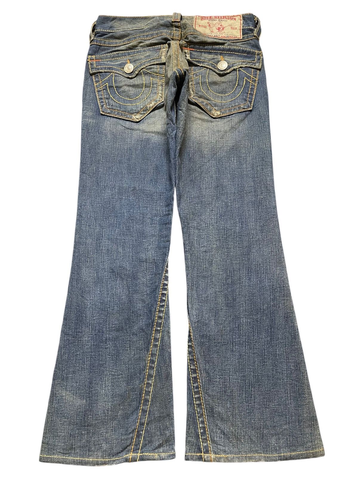 True Religion Vintage Usa True Religion Mud Wash Whiskers Bootcut Wide Leg Size US 31 - 2 Thumbnail