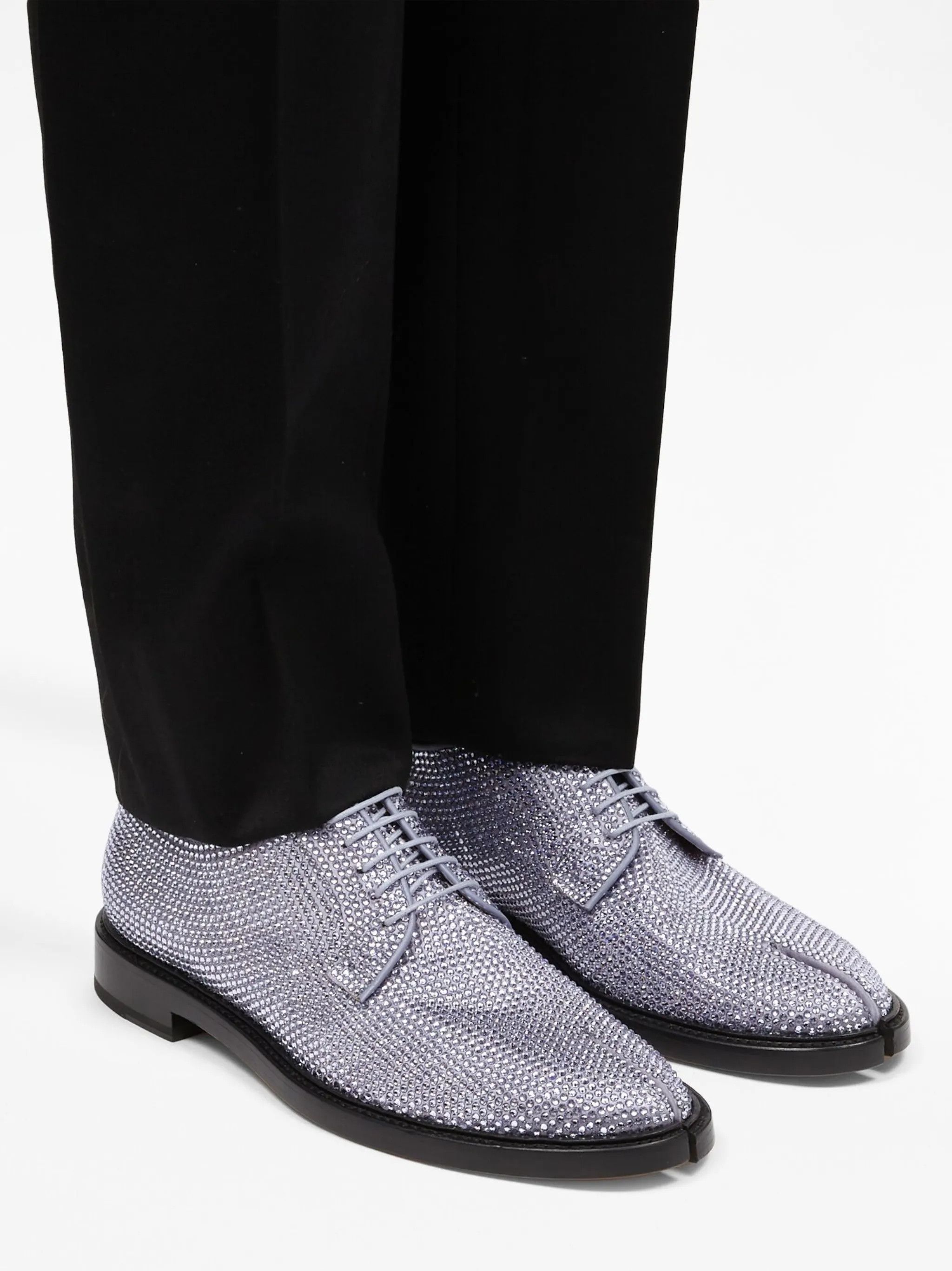 Maison Margiela o1w1db11225 Tabi Rhinestone-embellished Derby Shoes in Lilac Size US 8 / EU 41 - 5 Thumbnail