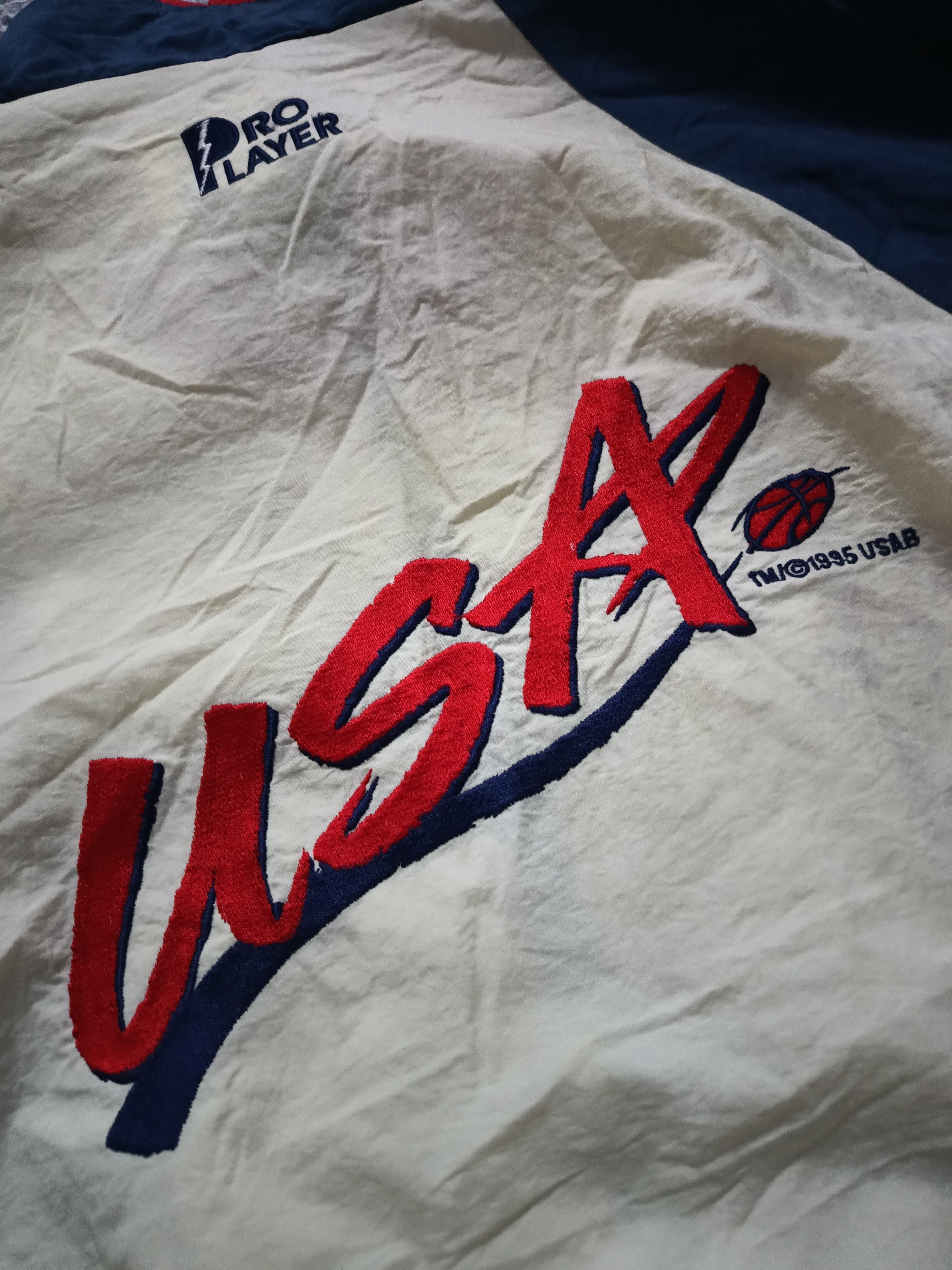 Pro Player × USA Olympics × Vintage Vintage 90s USA basketball windbreaker Size US L / EU 52-54 / 3 - 6 Thumbnail
