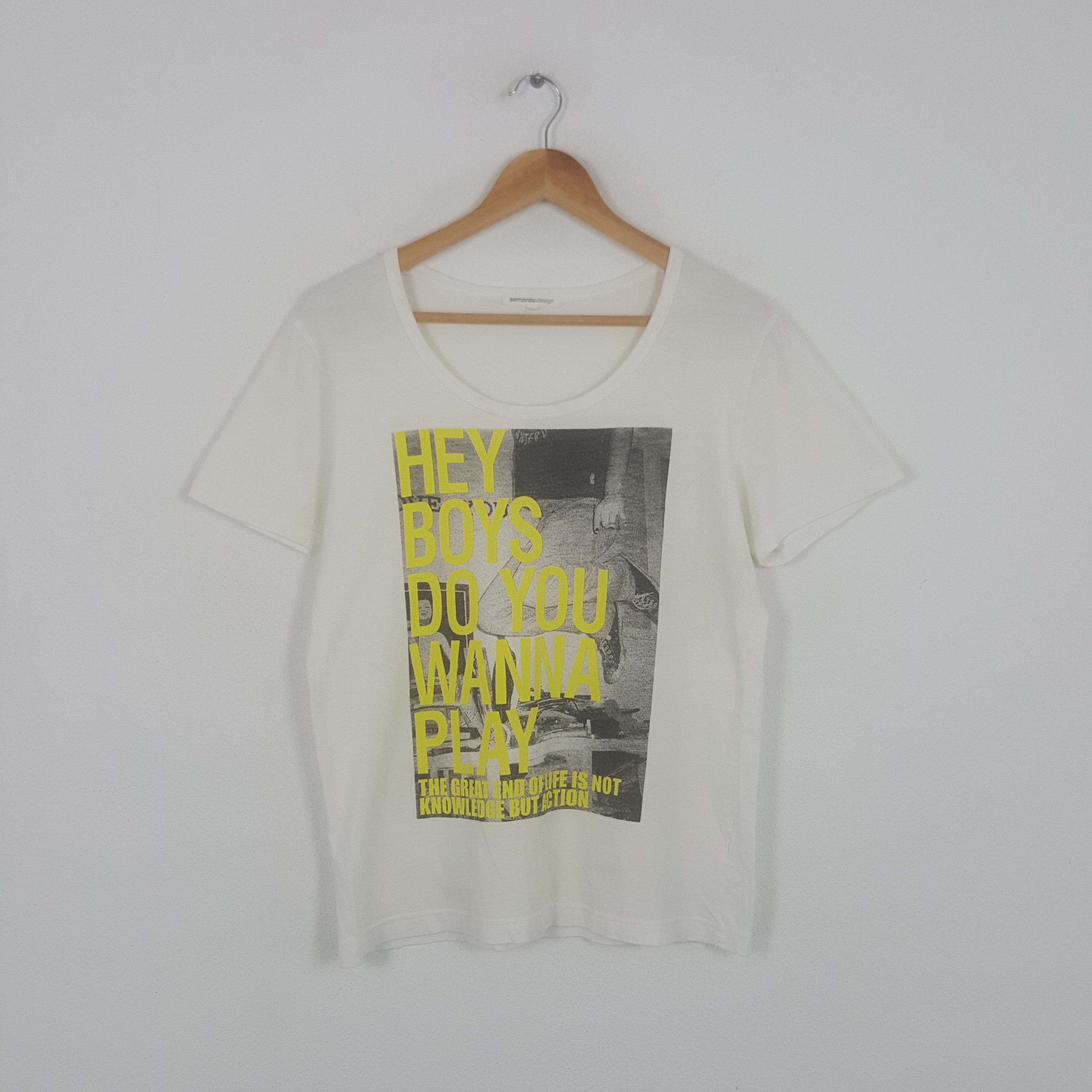 If Six Was Nine × Vintage × semanticdesign Vintage Sematic Design Grunge Style Tshirt Size M / US 6-8 / IT 42-44 - 1 Thumbnail