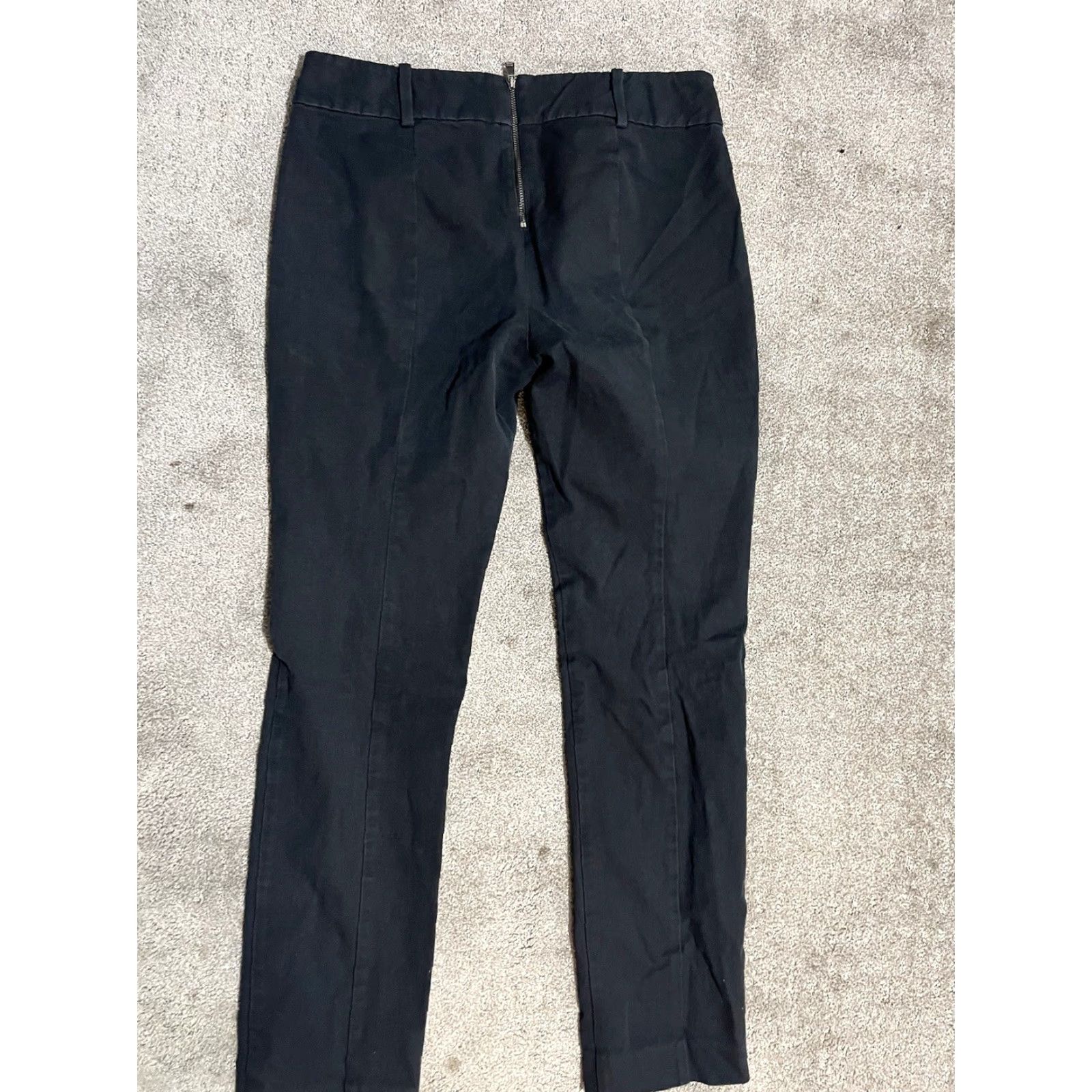 Ann Taylor Ann Taylor Pants Back Zip Seamed Slim Straight Stretch Black 6 Women Dress Pants Slim Straight City Work wear Size 28" / US 6 / IT 42 - 3 Thumbnail