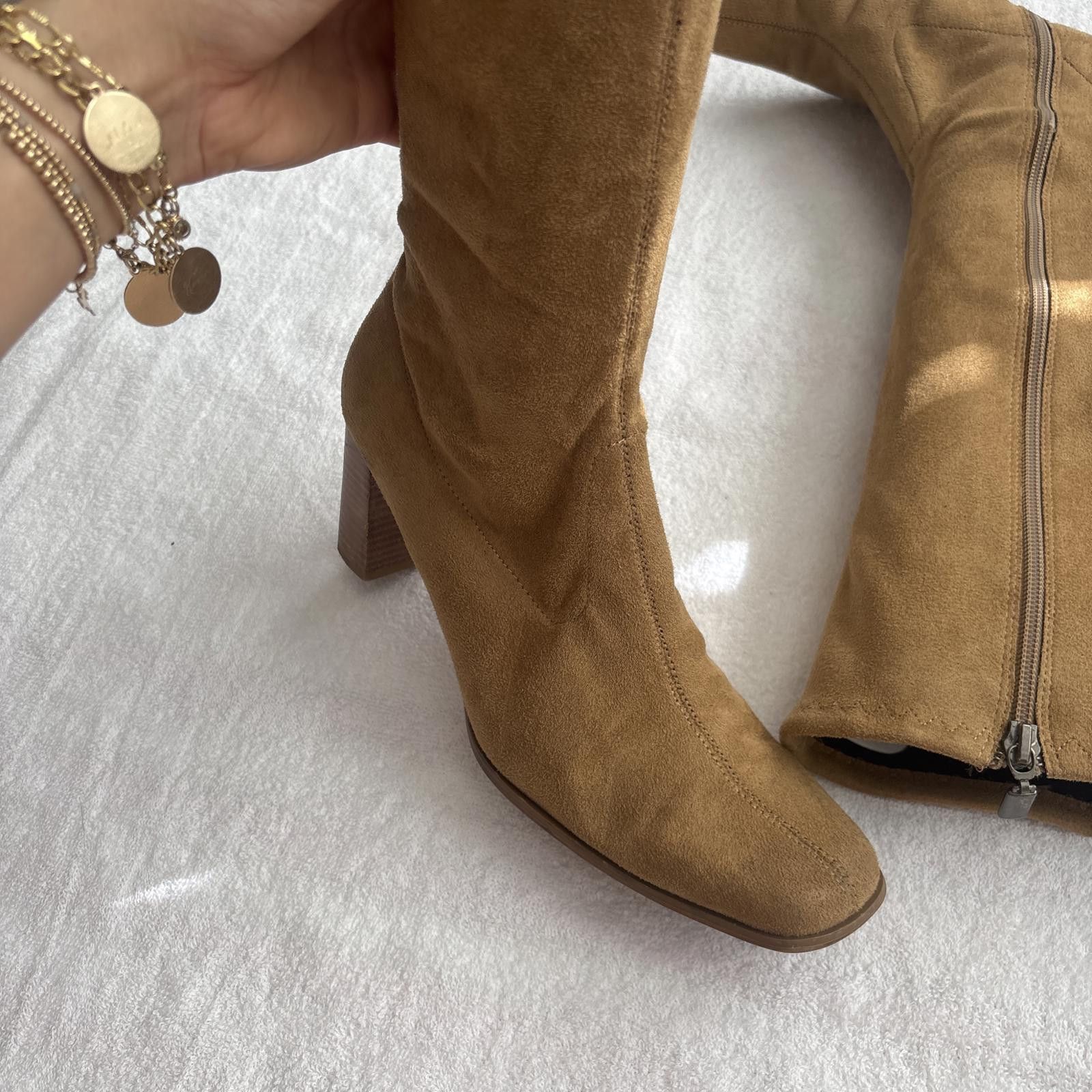 Other y2k suede brown heal boots Size ONE SIZE - 3 Thumbnail