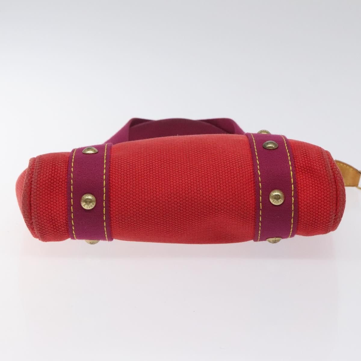 Louis Vuitton LOUIS VUITTON Antigua Cabas PM Tote Bag Canvas Rouge M40037 Size ONE SIZE - 5 Thumbnail