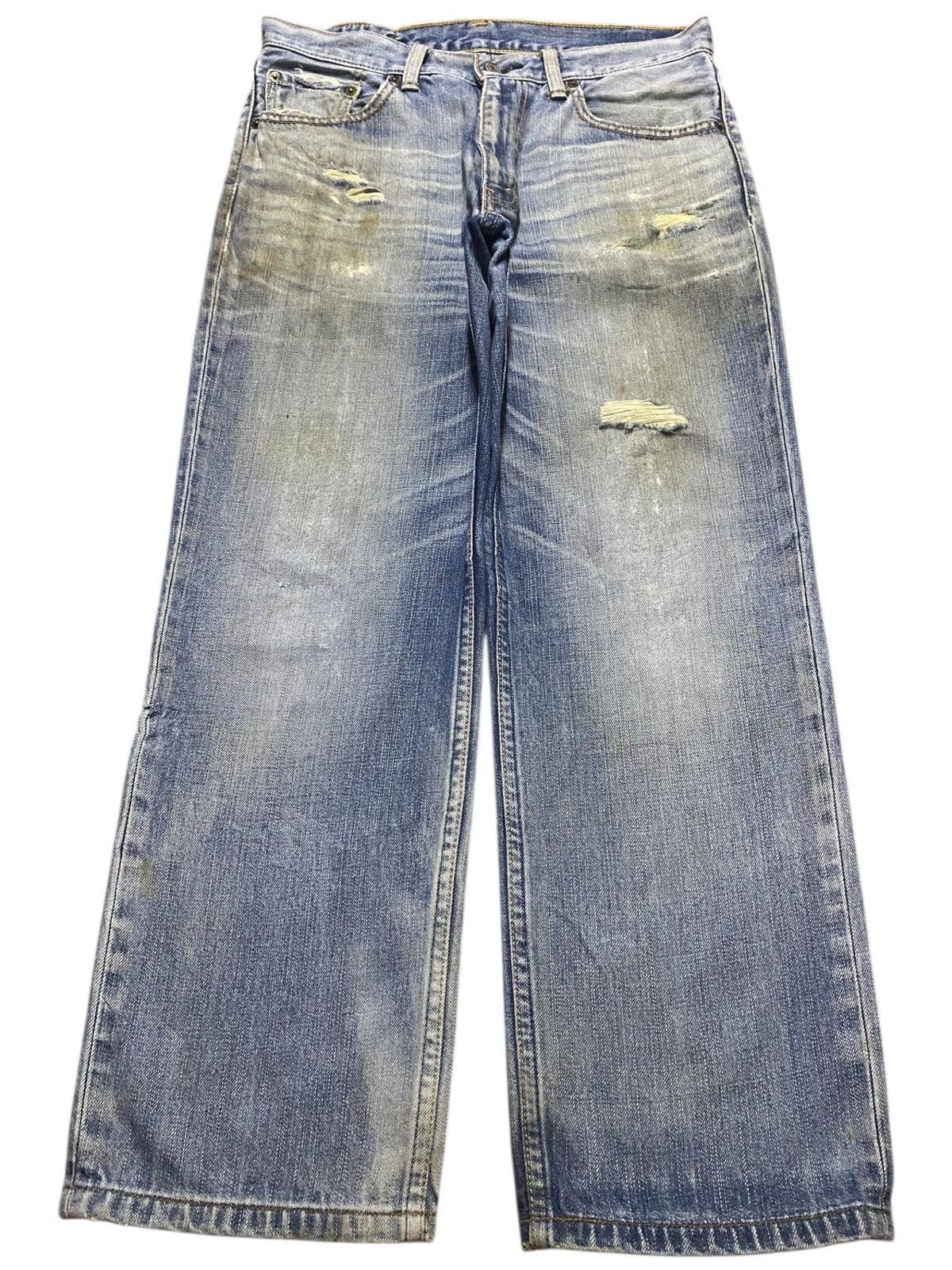 Vintage Levis 702 Grunge Faded Wash Distressed Loose Jeans
