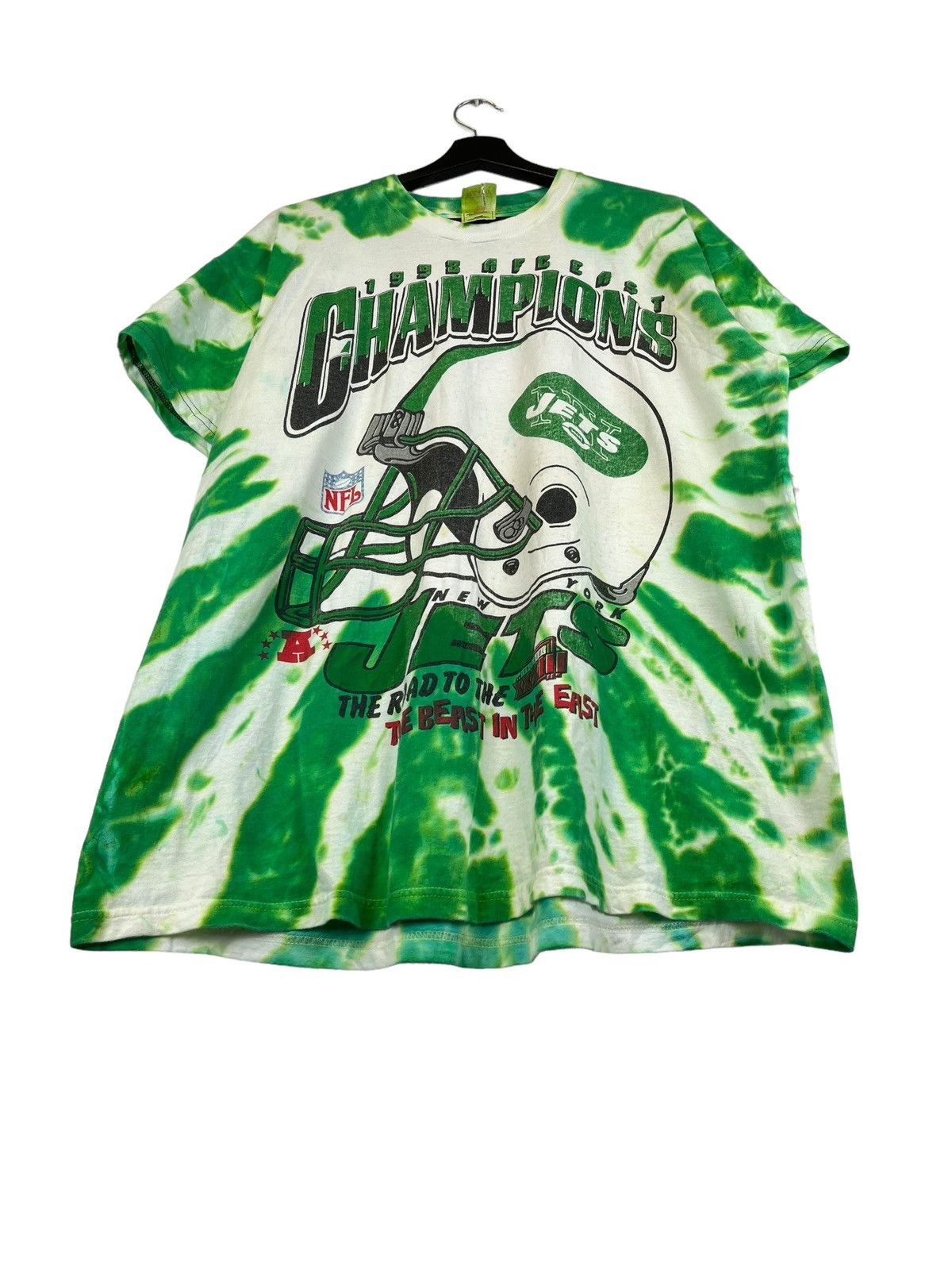 NFL Vintage Jets 1998 Champions NFL Rare Tee T-shirt Size US XXL / EU 58 / 5 - 7 Thumbnail