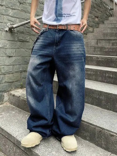 Jean Washed Baggy Denim Jeans Size US 36 / EU 52 - 1 Thumbnail