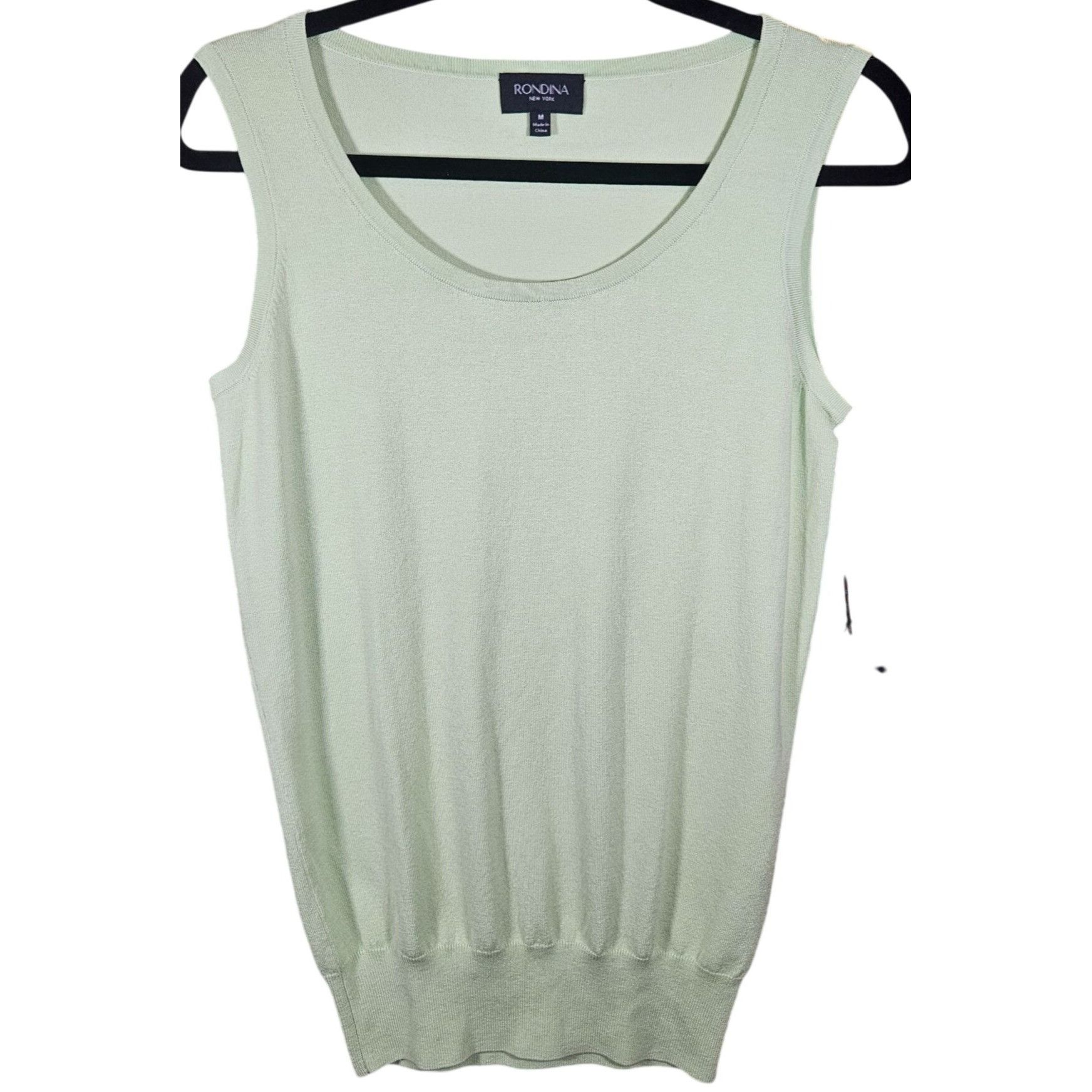Other Rondina Women Mint Soft Sleeveless Top M Silk Cotton Clean G Size M / US 6-8 / IT 42-44 - 2 Thumbnail