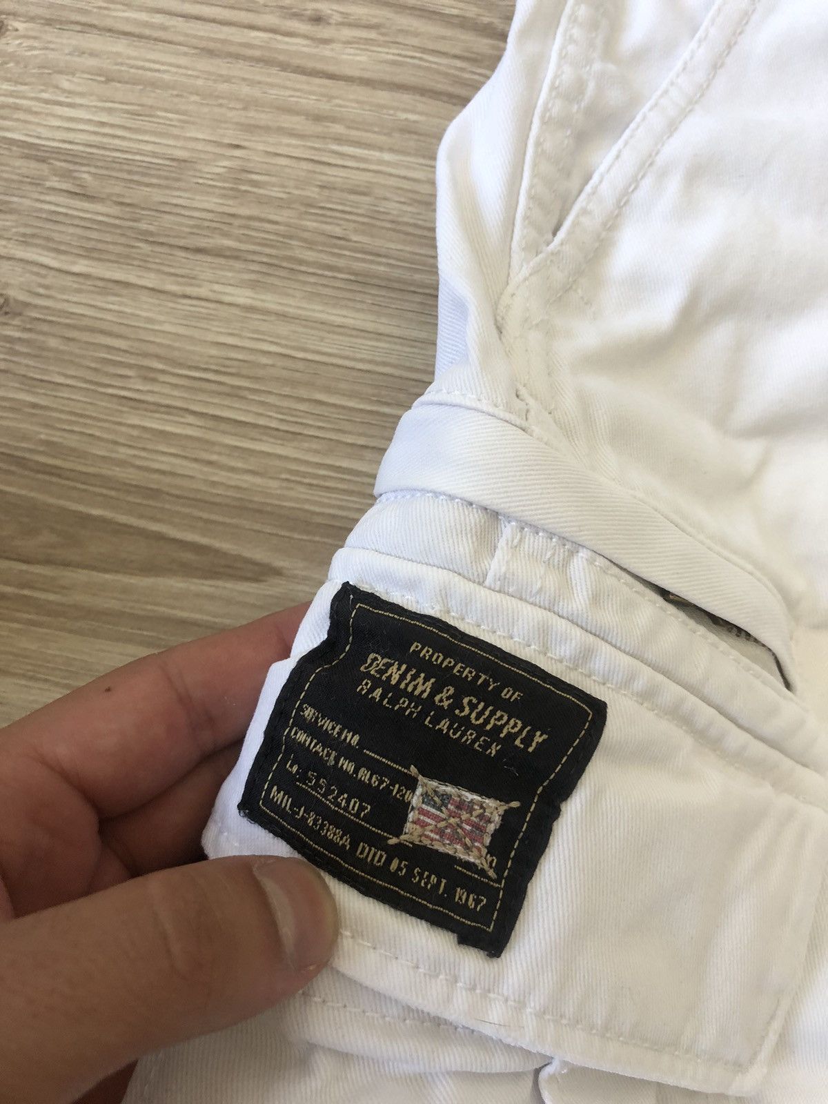 Denim & Supply Ralph Lauren × Vintage Vintage Denim And Supply Ralph Lauren White Cargo Shorts Size US 31 - 3 Thumbnail