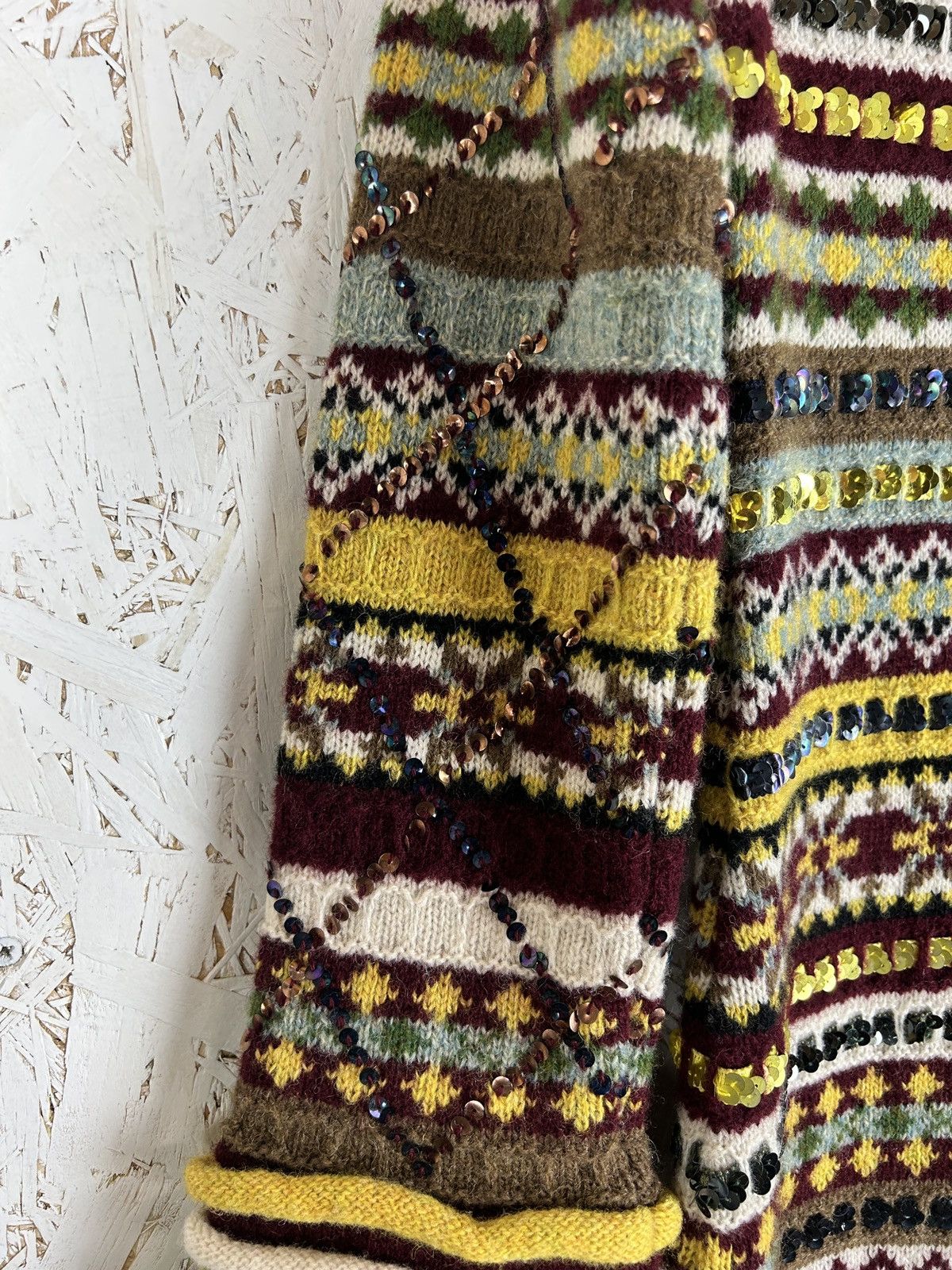 Jean Paul Gaultier Jean Paul Gaultier AW 1999 Fair Isle Wool Maxi Sweater Dress Size L / US 10 / IT 46 - 10 Thumbnail