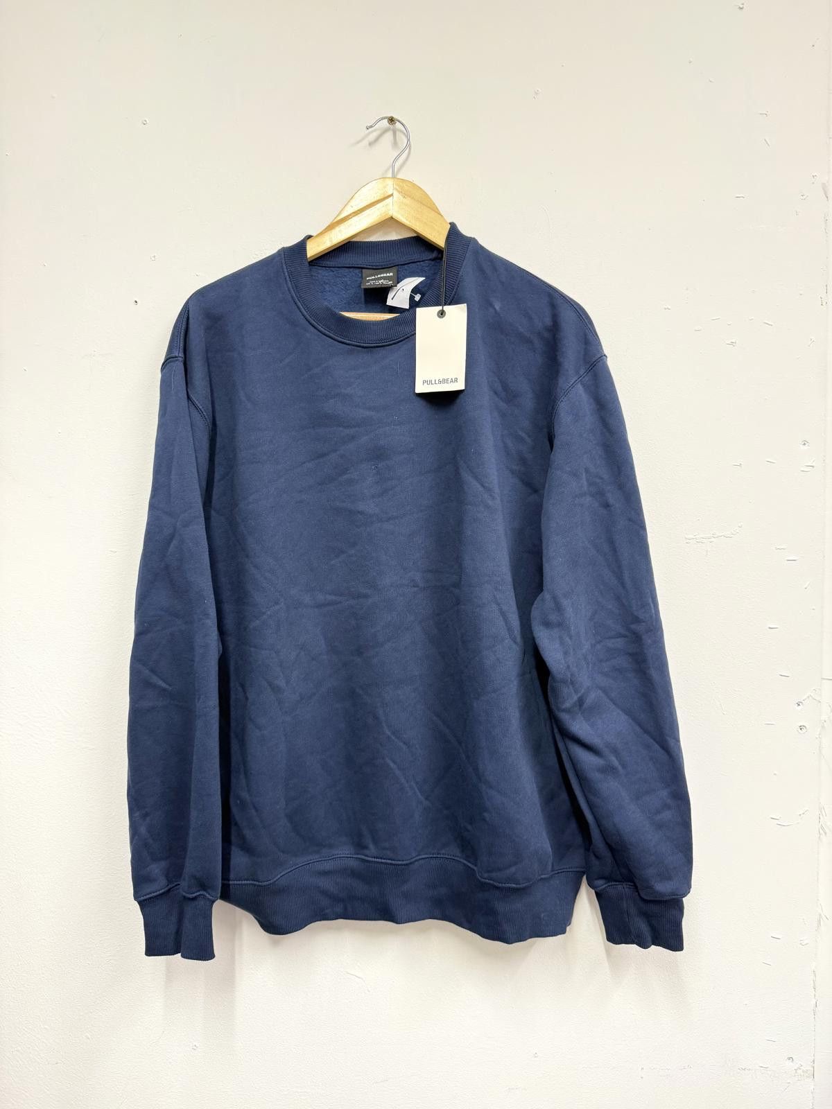 Pull & Bear Pull&Bear Navy Blue Men's Sweatshirt Size L Size US L / EU 52-54 / 3 - 1 Thumbnail
