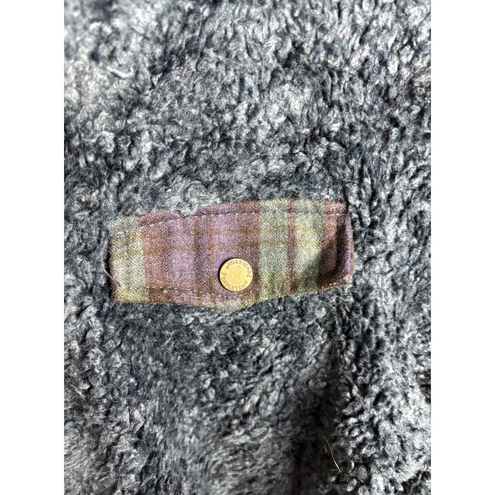Pendleton Pendleton Fuzzy Jacket Mens S Blue Green Wool Blend Sherpa Fleece Full Zip 5034 Size US S / EU 44-46 / 1 - 4 Thumbnail