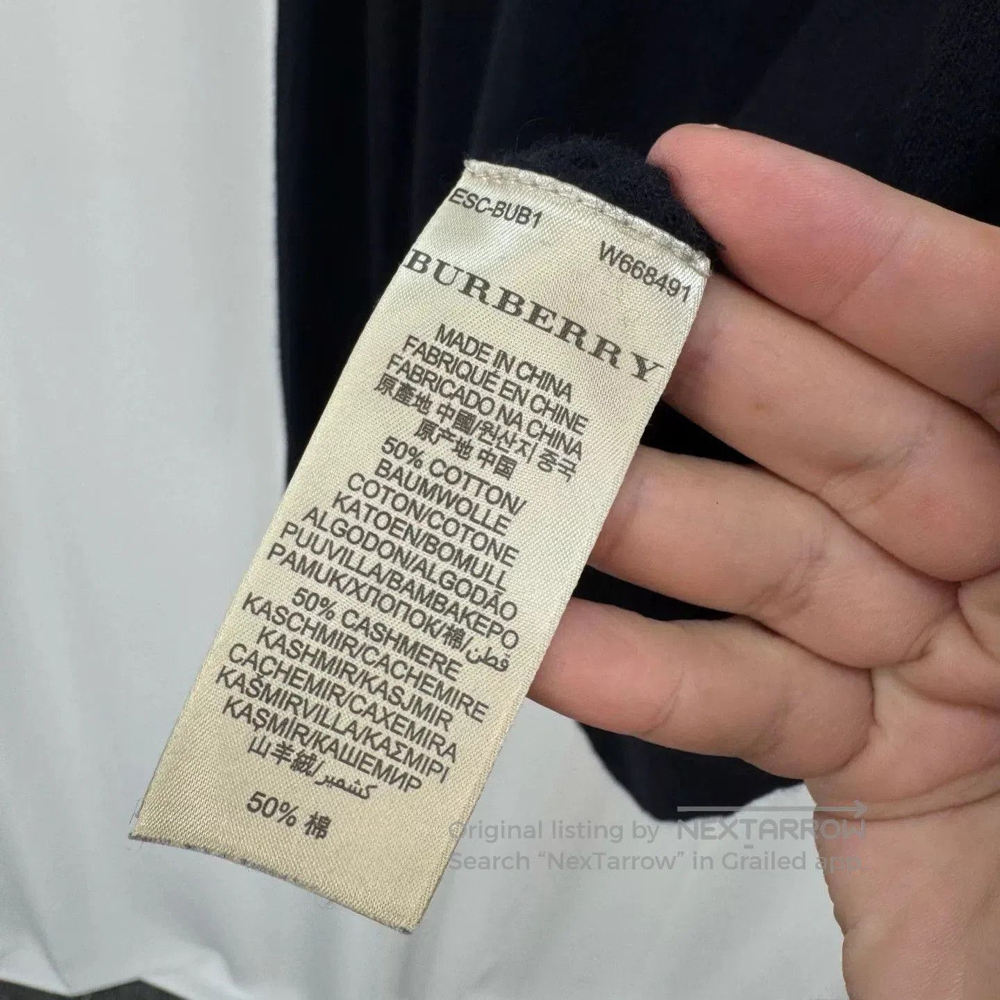 Burberry Burberry Check Panel Cashmere Sweater. Size US M / EU 48-50 / 2 - 6 Thumbnail