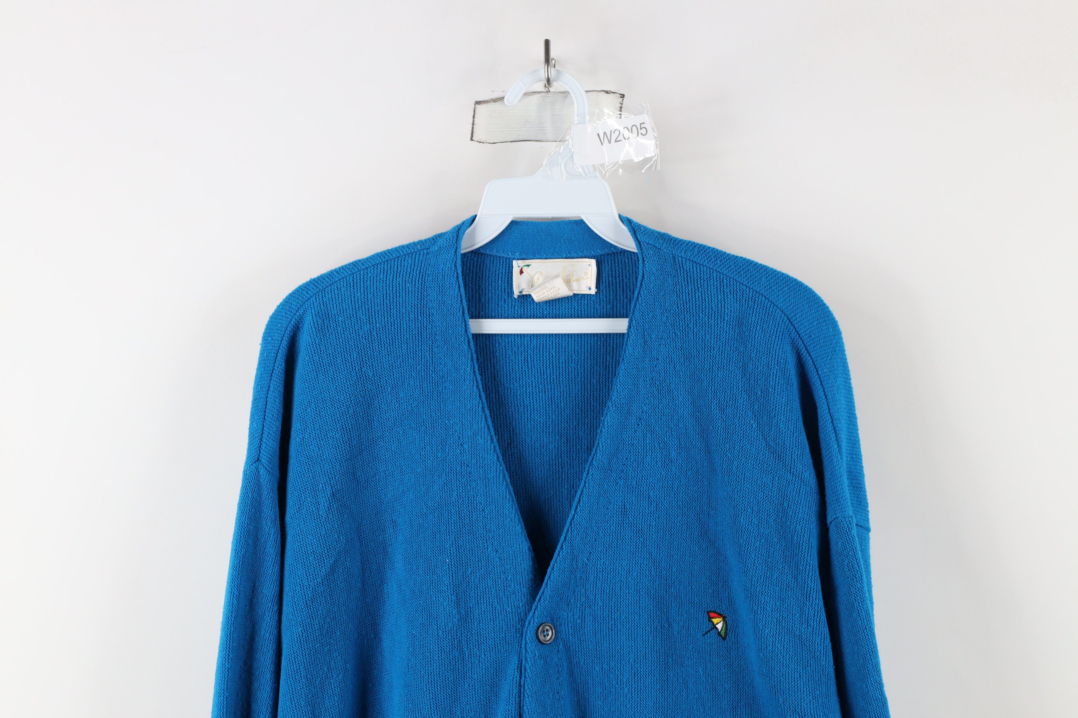 Vintage Vintage 60s 70s Streetwear Knit Cardigan Sweater Blue USA Size US XXL / EU 58 / 5 - 2 Thumbnail