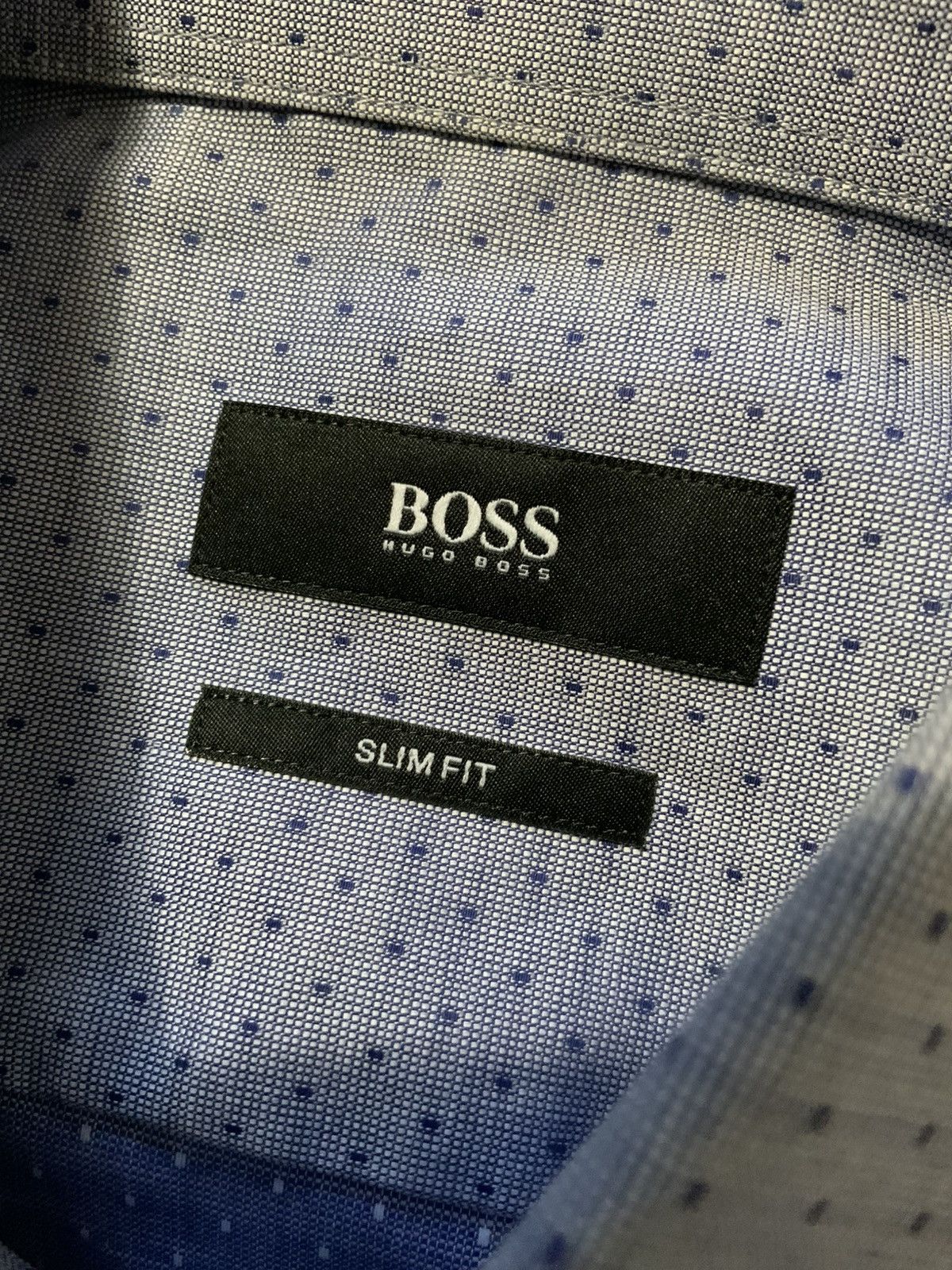 Hugo Boss $155 Hugo Boss Jason Slim Blue Polka Dot Button Dress Shirt Size US S / EU 44-46 / 1 - 6 Thumbnail