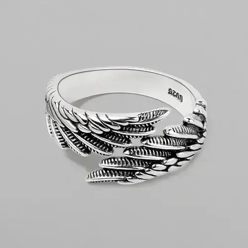 Japanese Brand Feather Adjustable Ring Size ONE SIZE - 1 Thumbnail