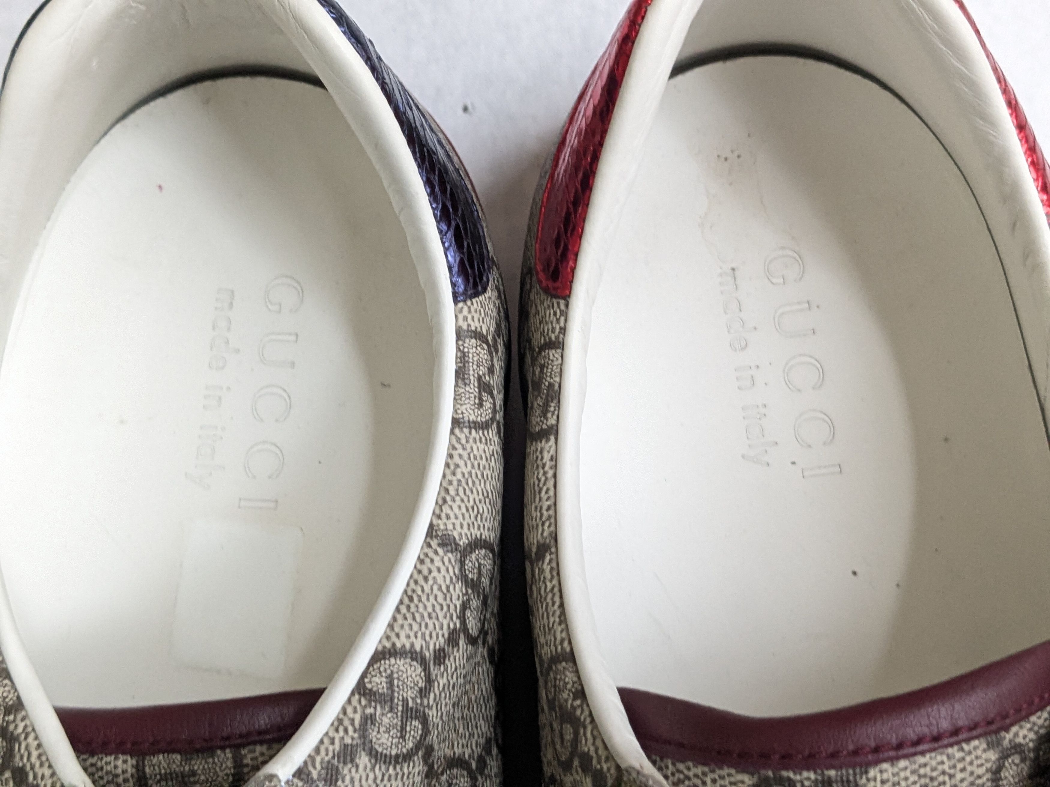 Gucci Gucci Ace Supreme Sneakers 12.5 Monogram Logo Red Size US 12.5 / EU 45-46 - 5 Thumbnail