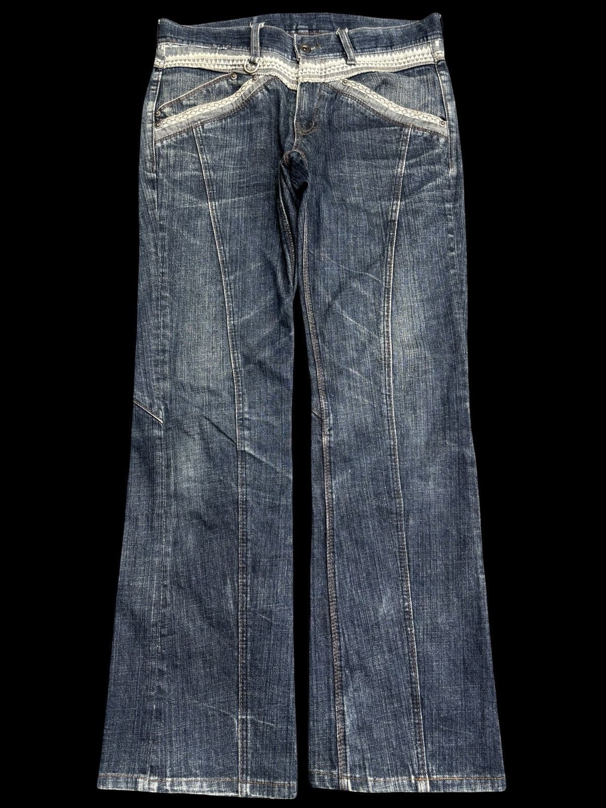 HIDEAWAYS 💥Avant Garde💥Hideaways Multiple Seam Flare Denim F621 Size US 31 - 2 Thumbnail