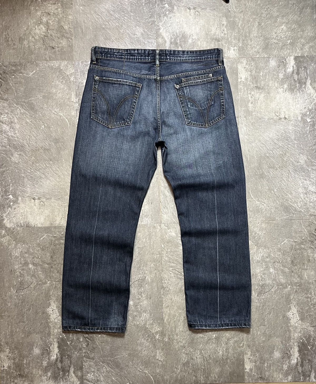 Vintage Dolce Gabbana Double Pocket Denim Jeans Baggy Faded