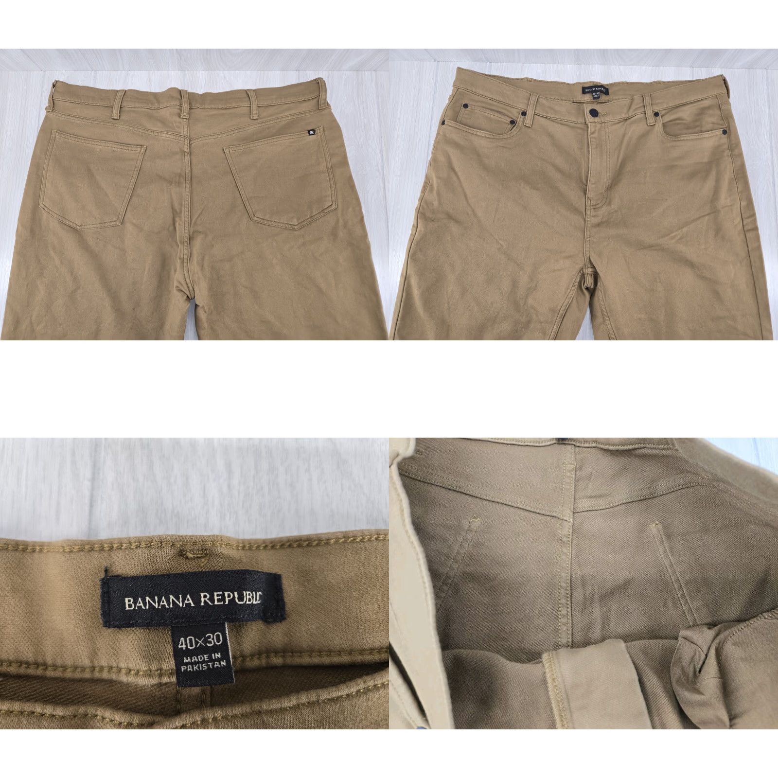 Banana Republic VINTAGE Banana Republic Pants Mens 40x30 Brown Flat Front 5-Pocket Size US 40 / EU 56 - 8 Thumbnail